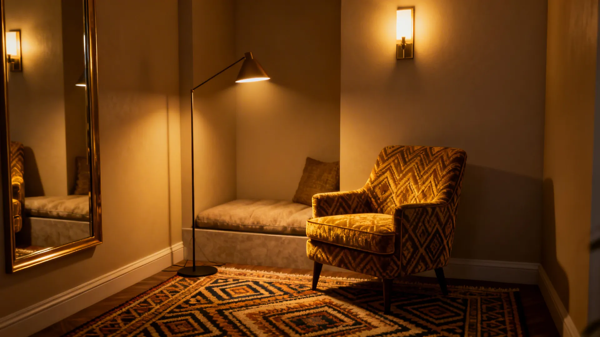 5. Strategic lighting and small-scale statement pieces