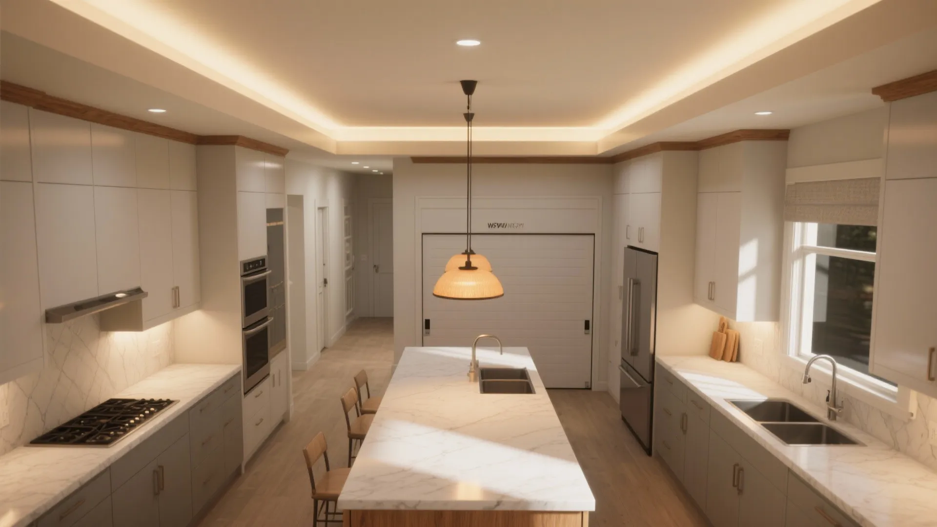 4) Layered Lighting and Invisible Storage