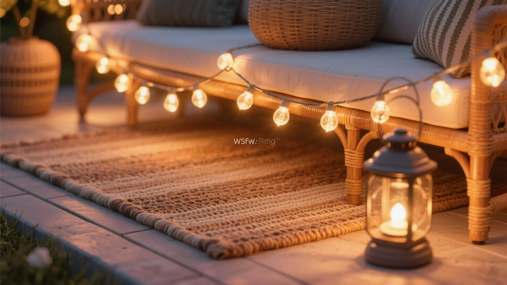 Layered balcony lighting and tactile textures