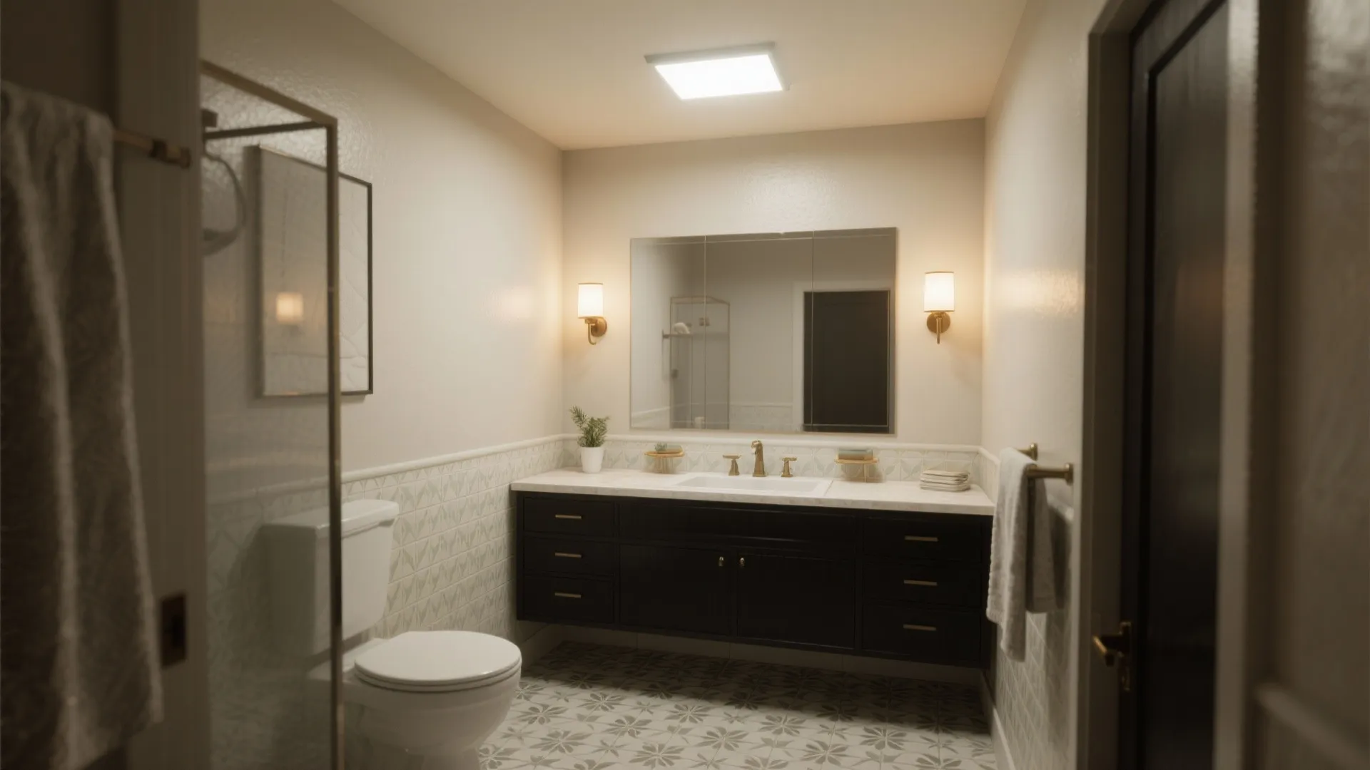 5. Lighting and tile: balance the mood