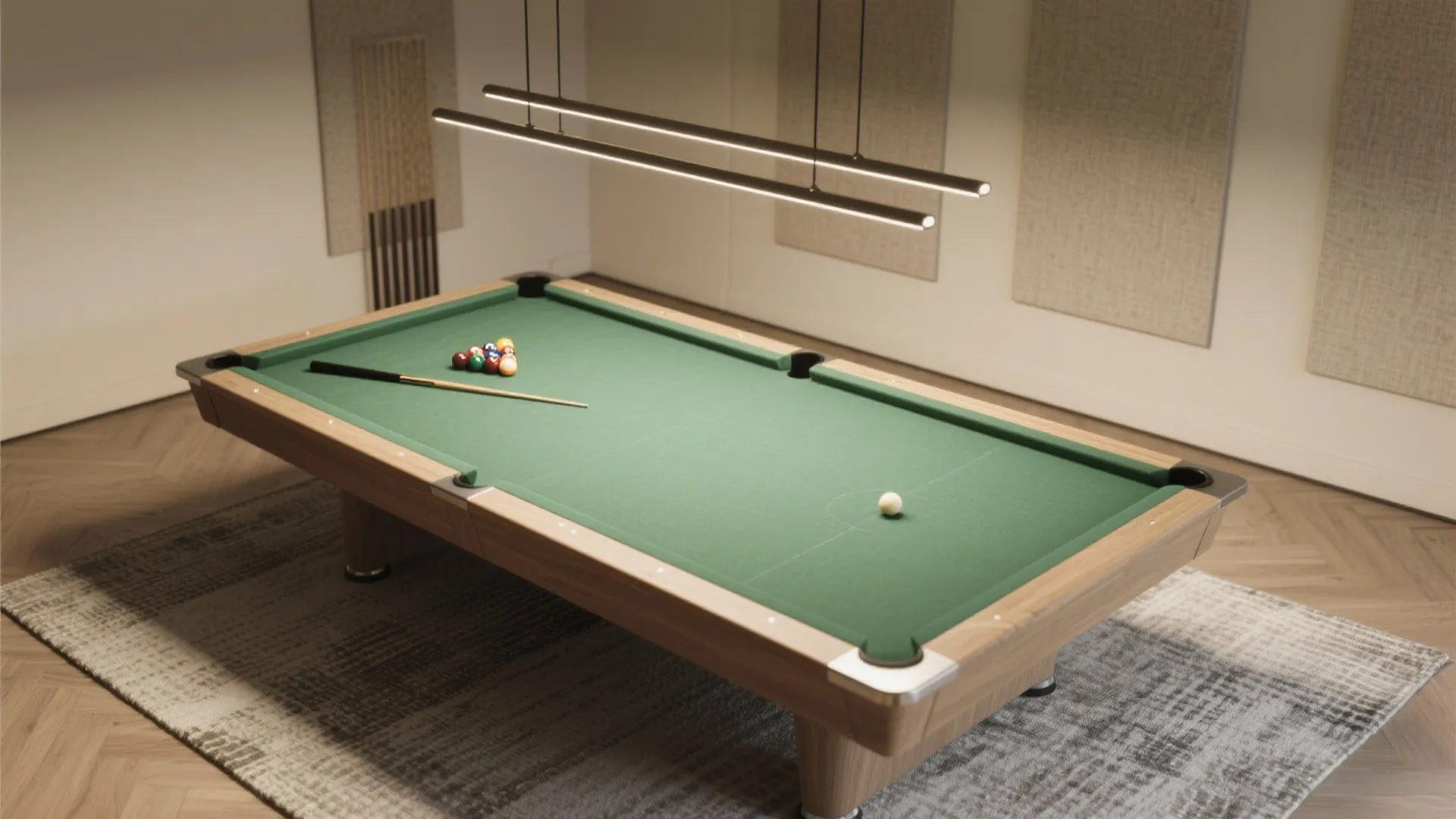 5) Light for play, not glare: slim pendants, dimmers, and acoustics