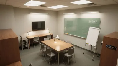 Modern Meeting Room Design with Functional Layout