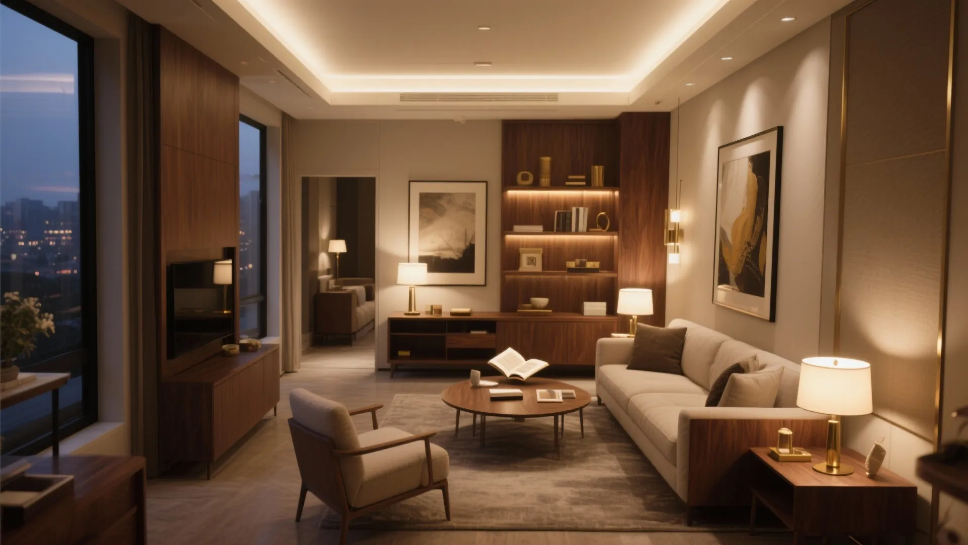 Layered Lighting: Ambient, Task, and a Soft Glow