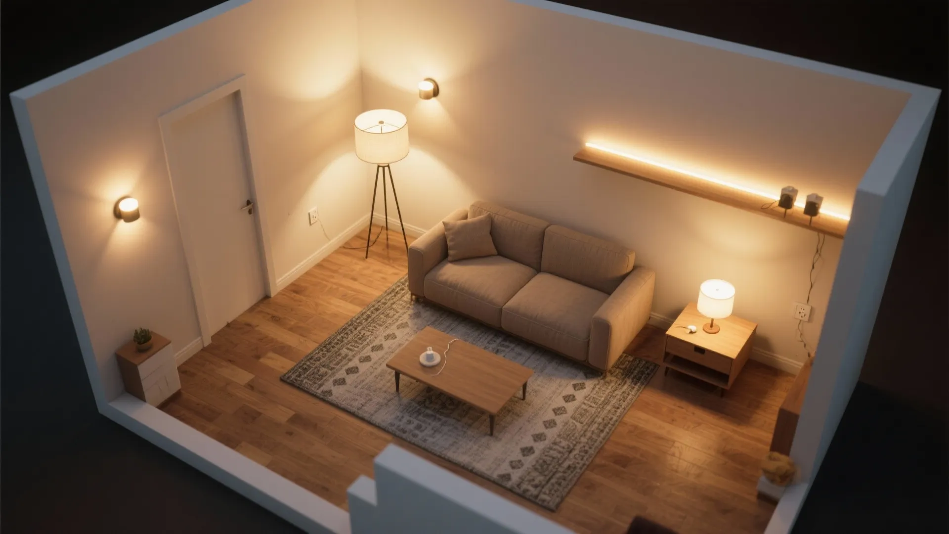 Layered lighting for instant mood and depth