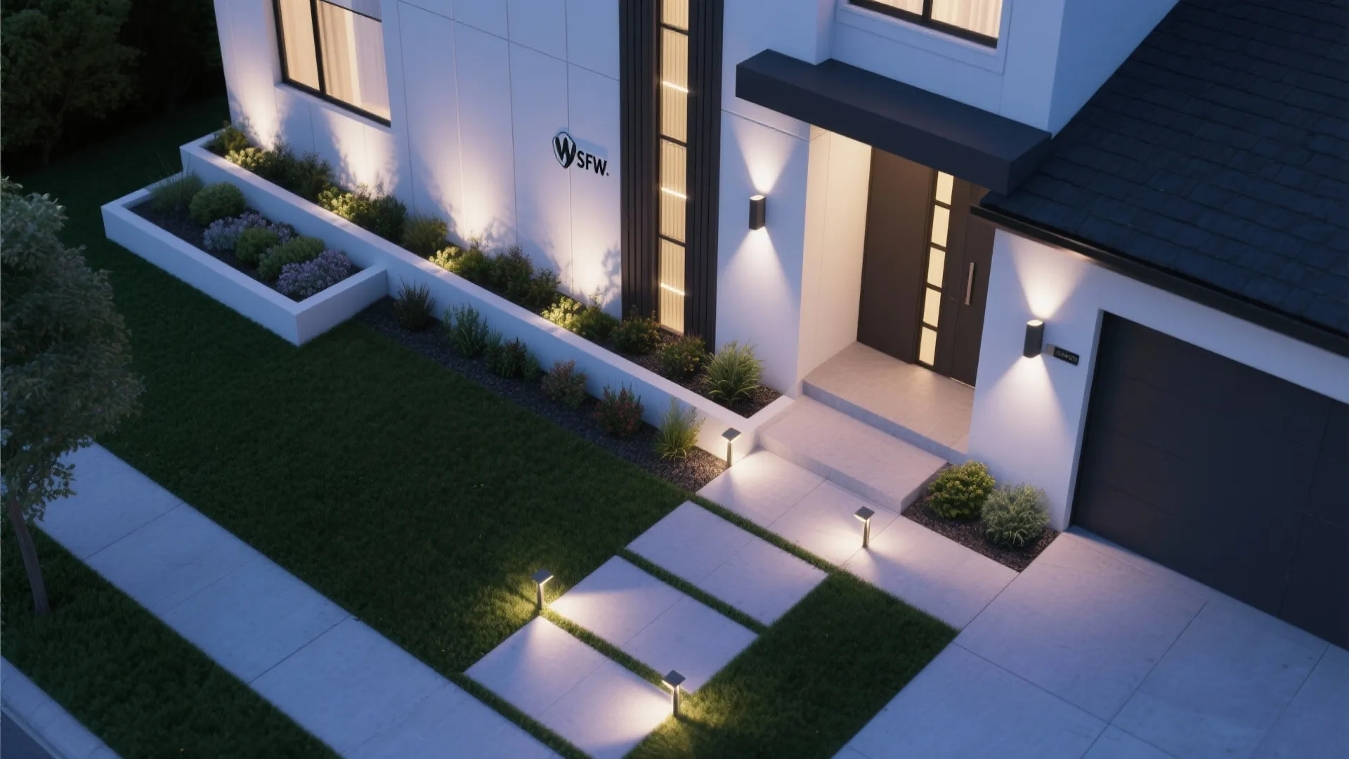 Layered Lighting for Dramatic Curb Appeal
