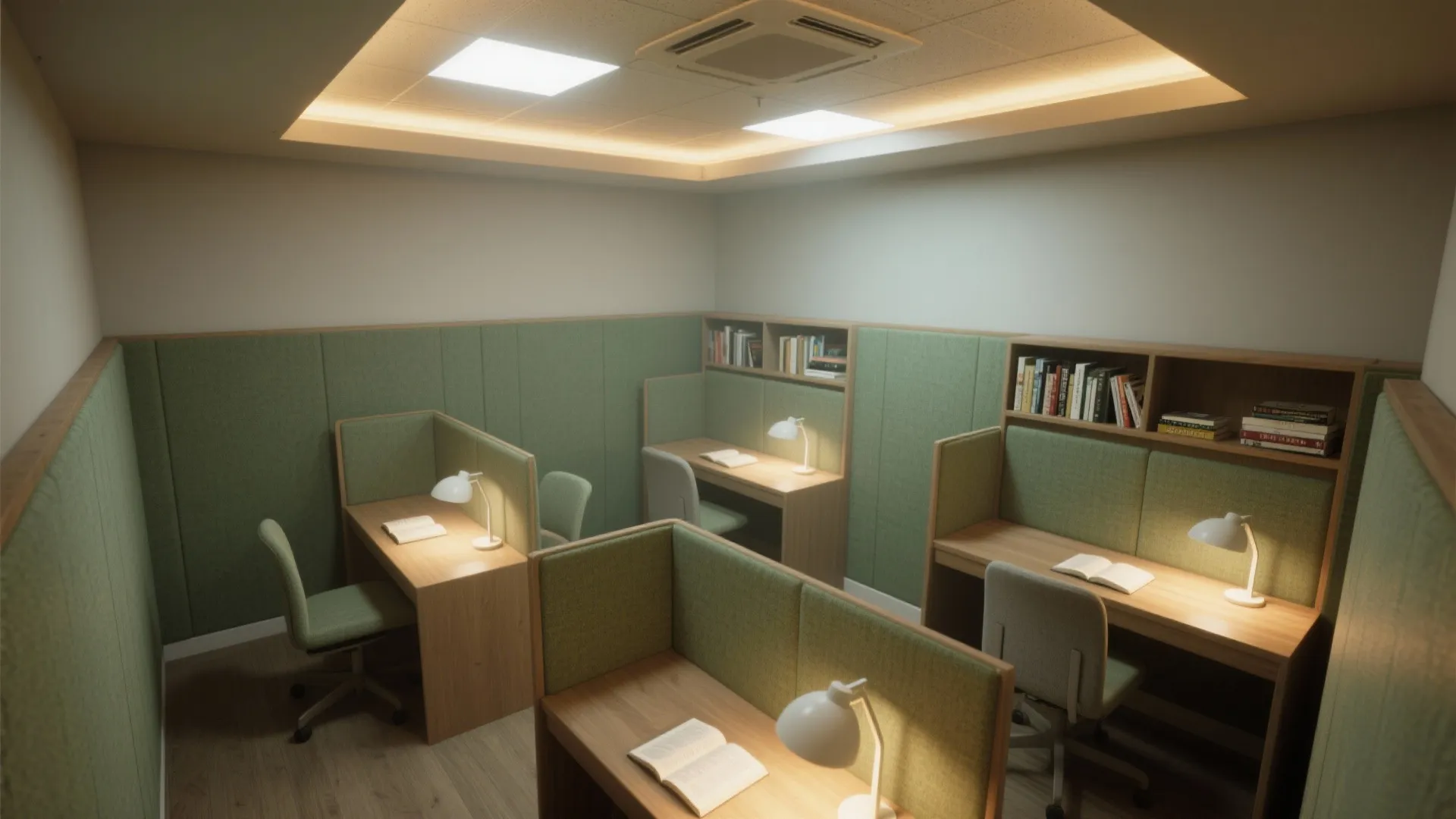 Layered lighting for focused reading