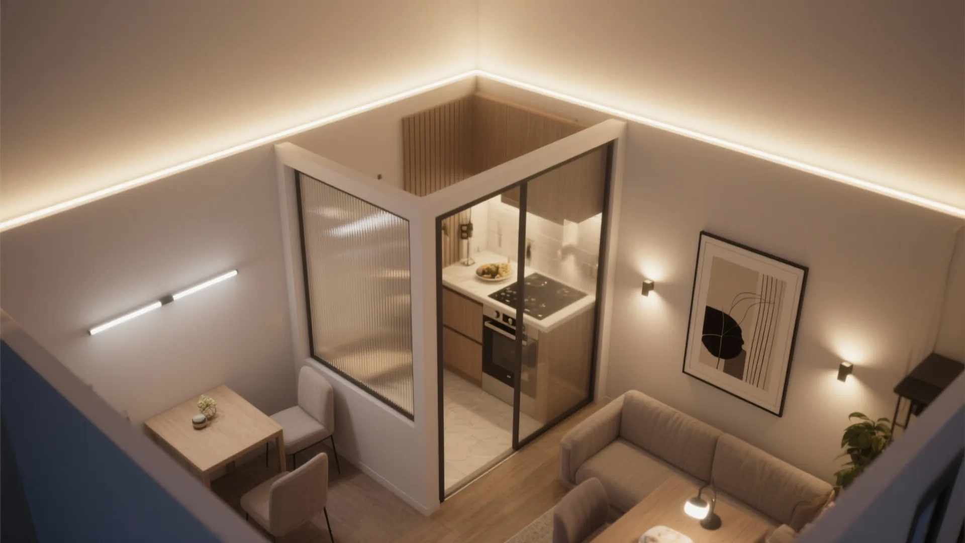 Glass, Light, and Soft Partitions