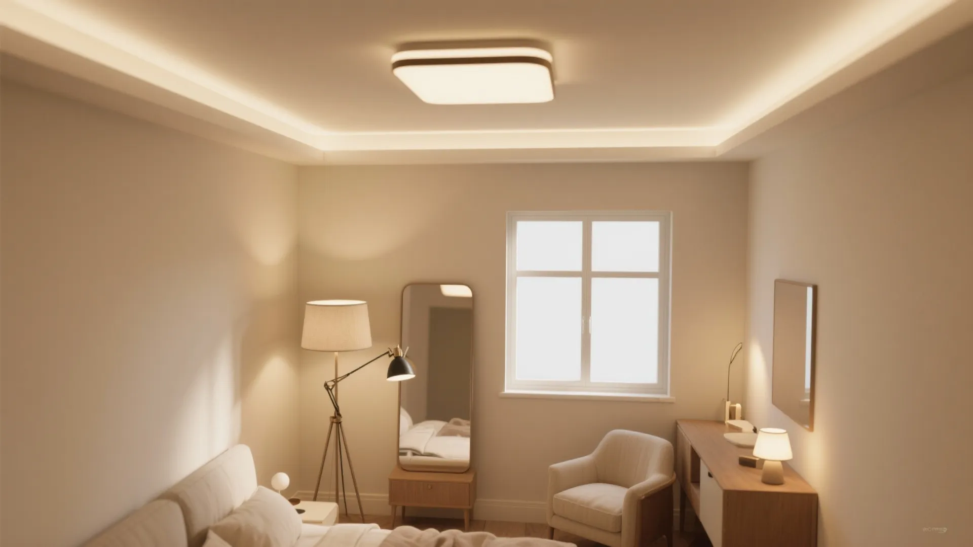 3. Light-reflecting palettes and compact lighting layouts