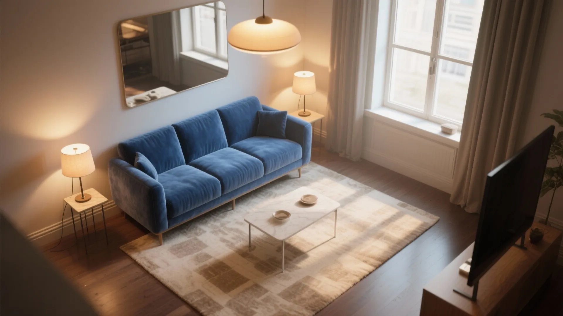 3) Layered Lighting + Reflections