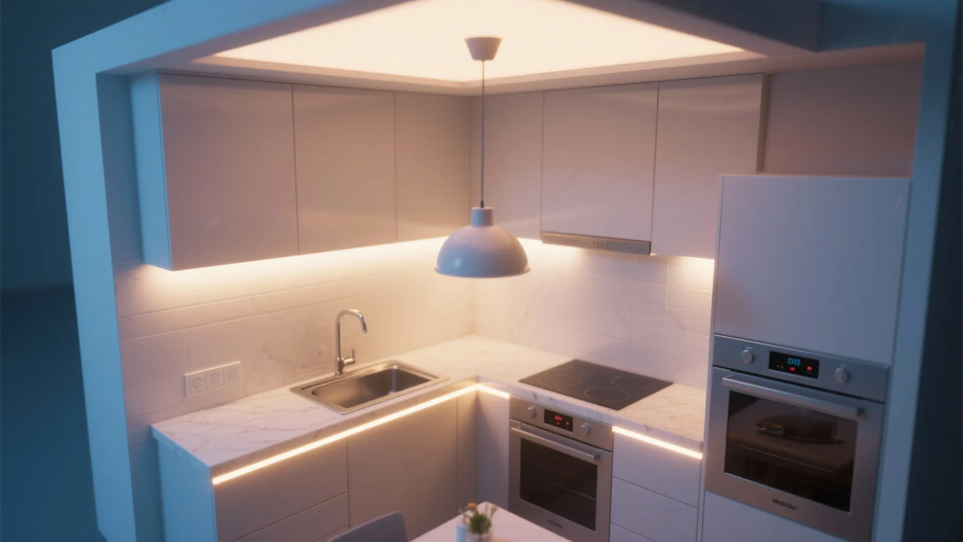 Layered Lighting and Slim, Efficient Appliances