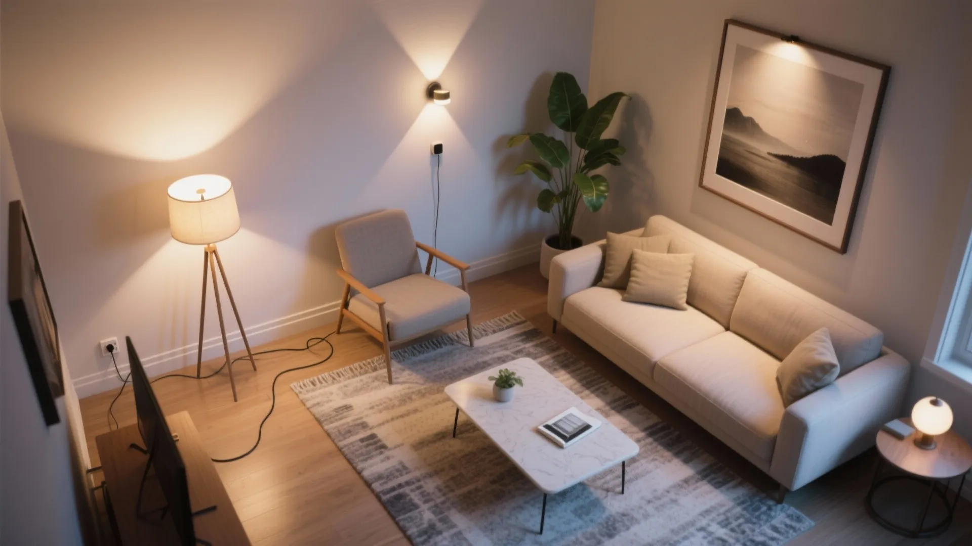 Layered Lighting With Plug-In Sconces and Smart Bulbs