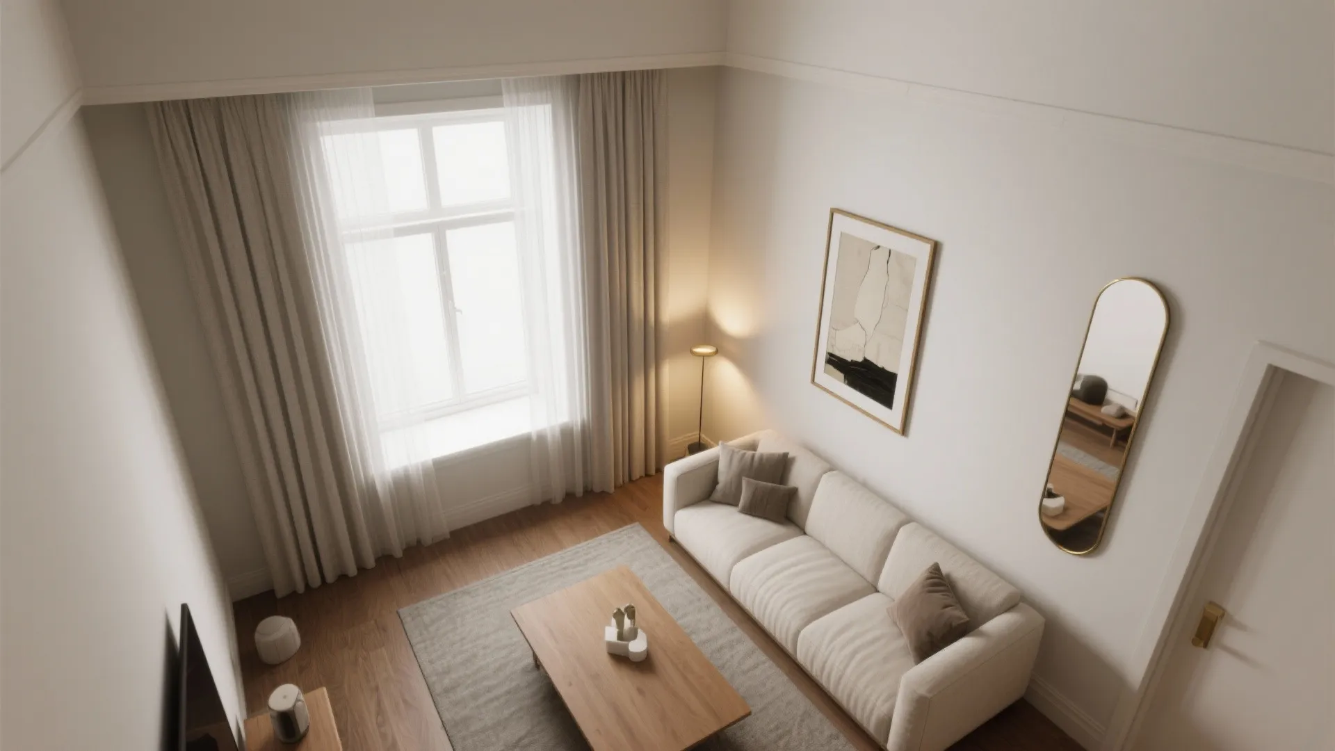 Layered Lighting with Sheers and Reflective Surfaces