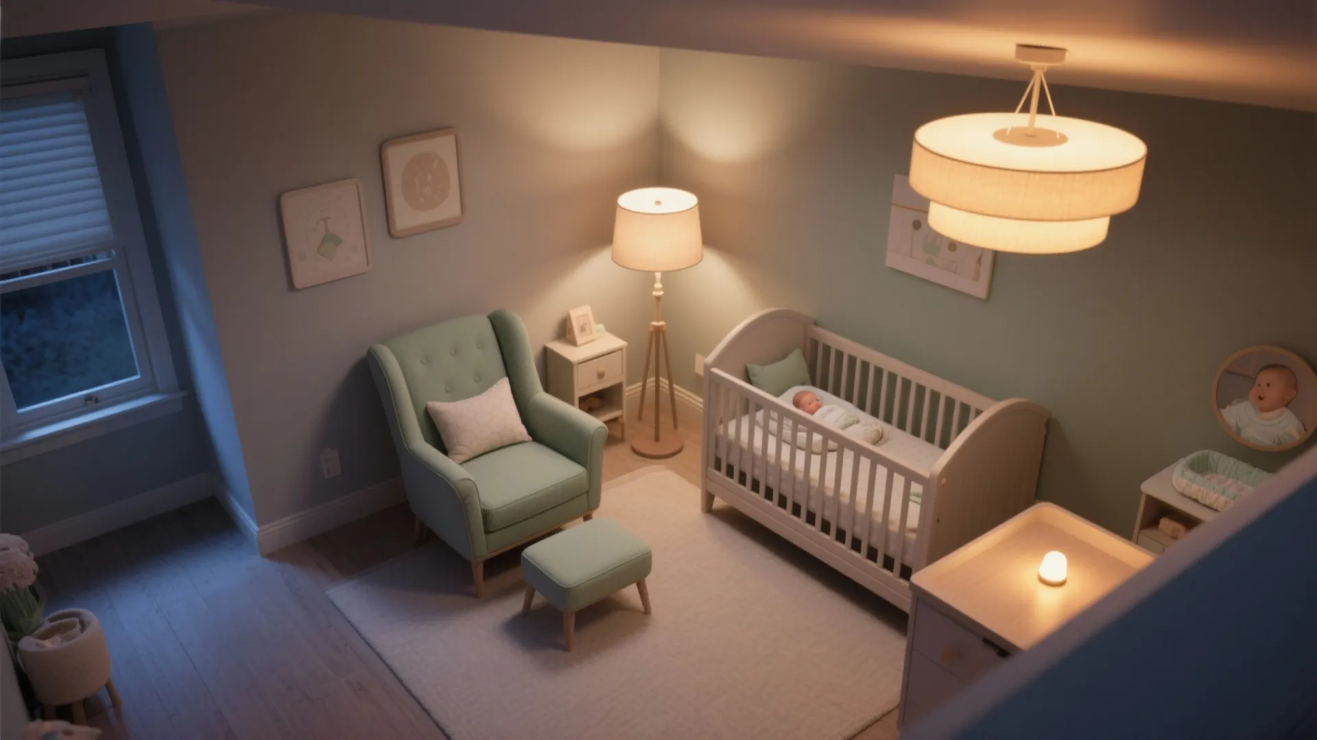2) Soft, Layered Lighting for Newborn Rhythm