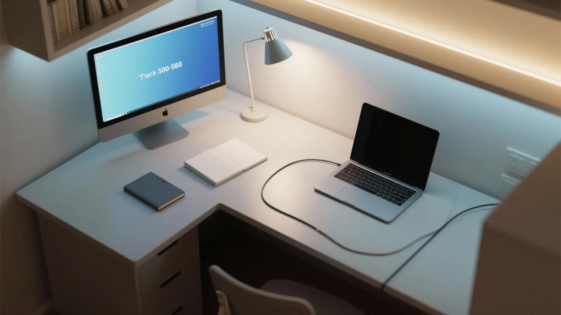 2) Layered lighting for focus and comfort