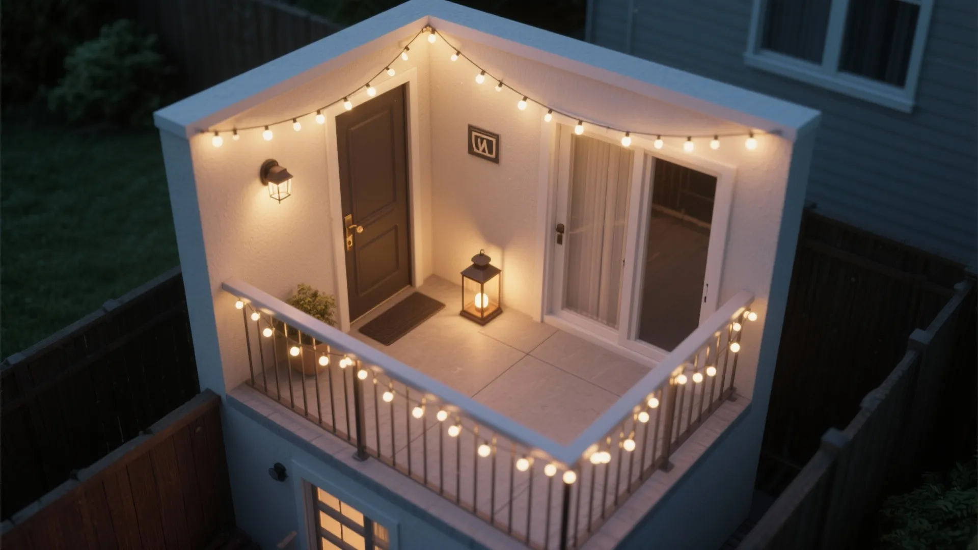 Layered outdoor lighting for mood and safety
