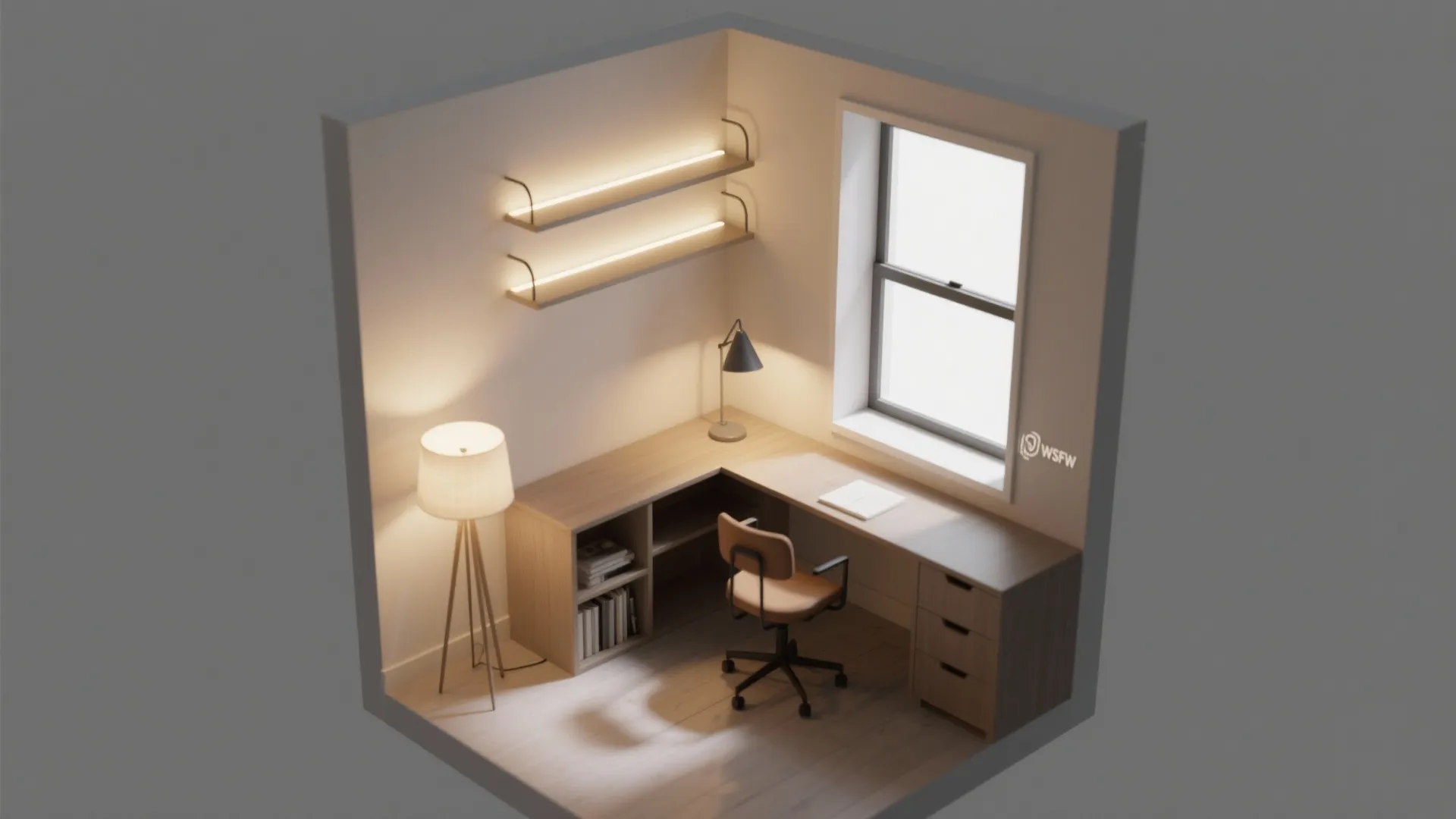 Layered Lighting: Task, Ambient, and a Soft Backlight