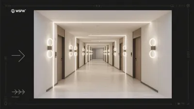 Modern Hotel Corridor with LED Lighting Design
