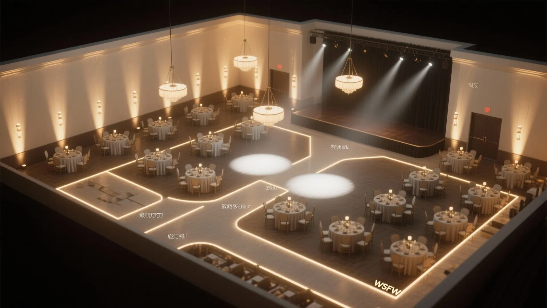 Layered lighting for mood and flow