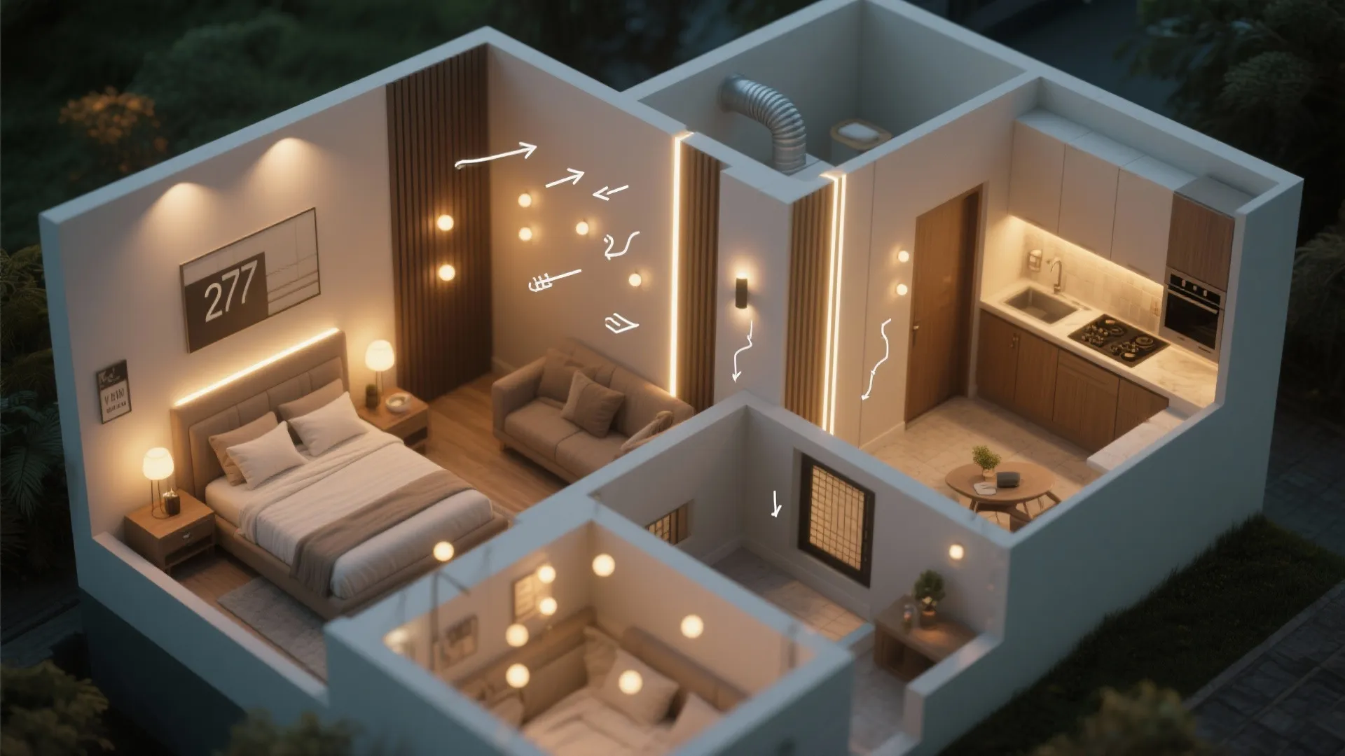 Layered lighting and smarter ventilation (comfort is king)