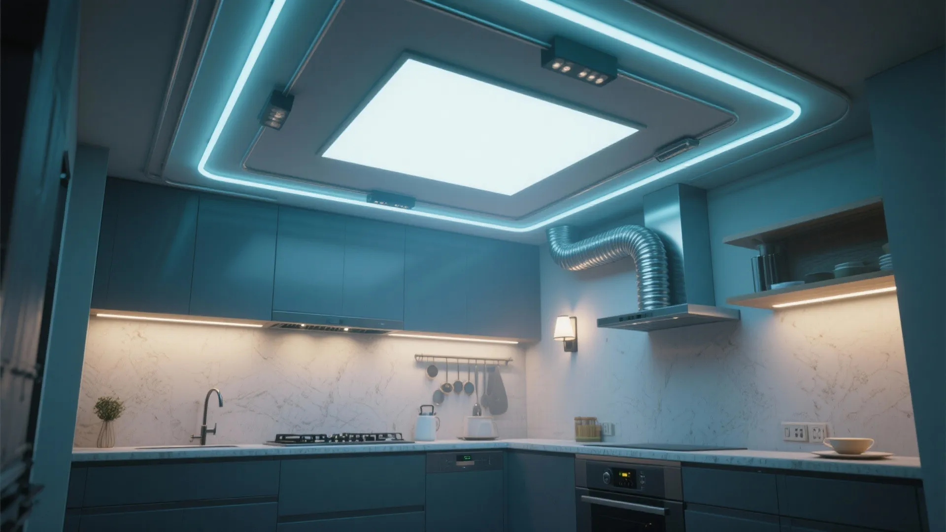 Smart ventilation and lighting layers