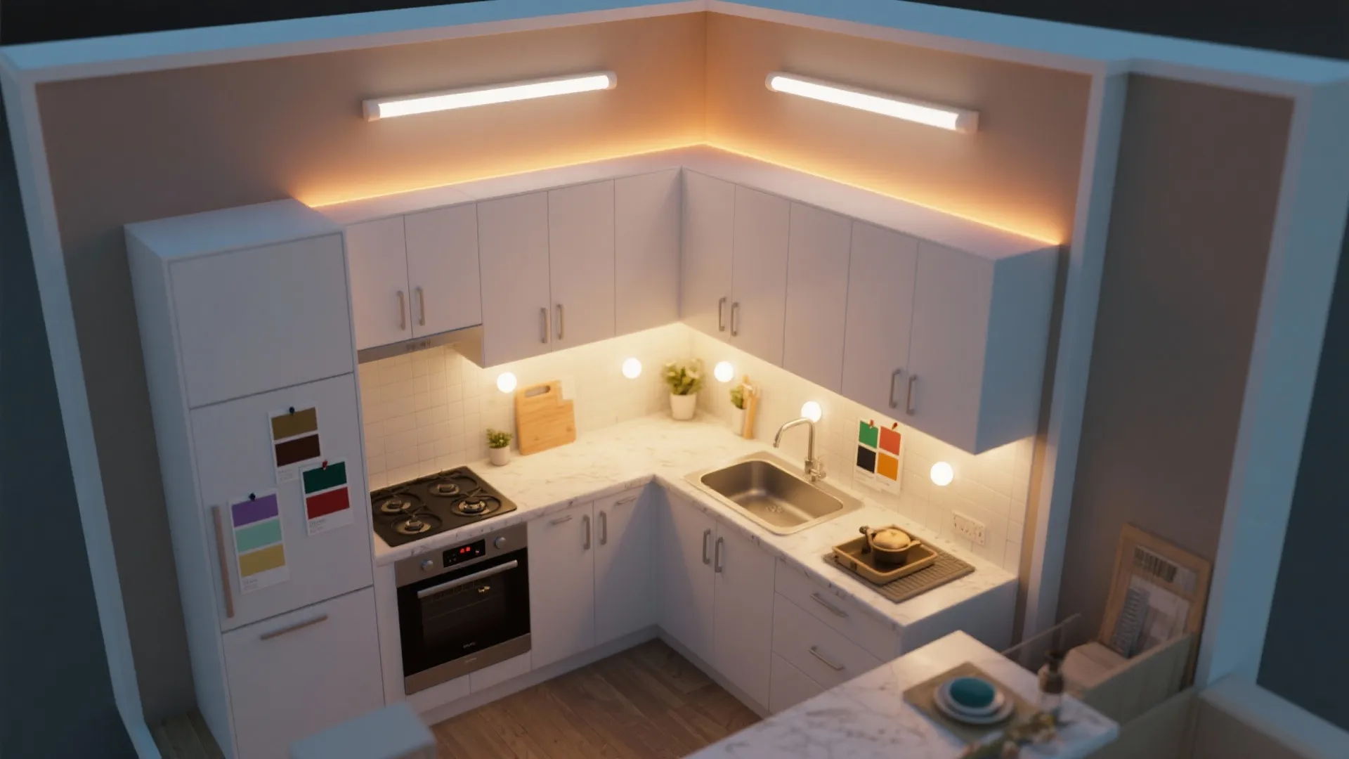 4. Select the right white and lighting