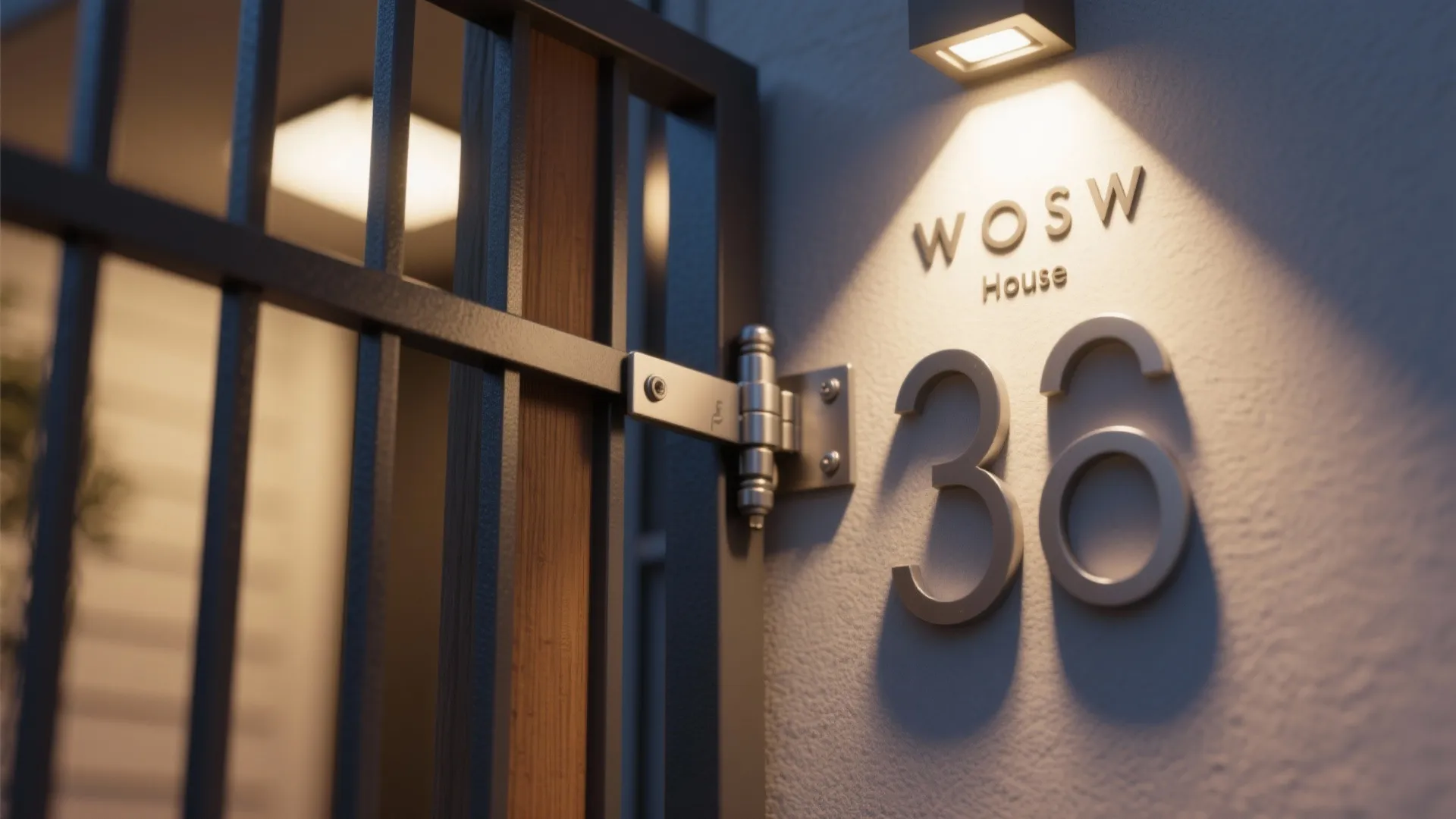 Smart Lighting, Address Signage, and a Wicket Gate