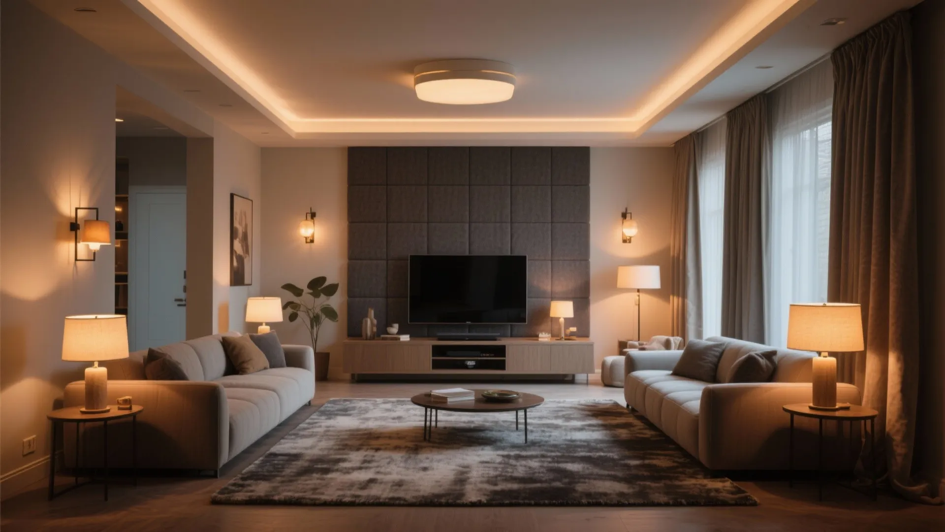 Layered Lighting and Acoustic Comfort