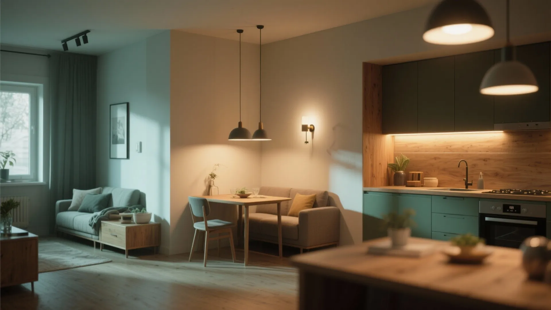 Tip 2: Define zones with lighting, not walls