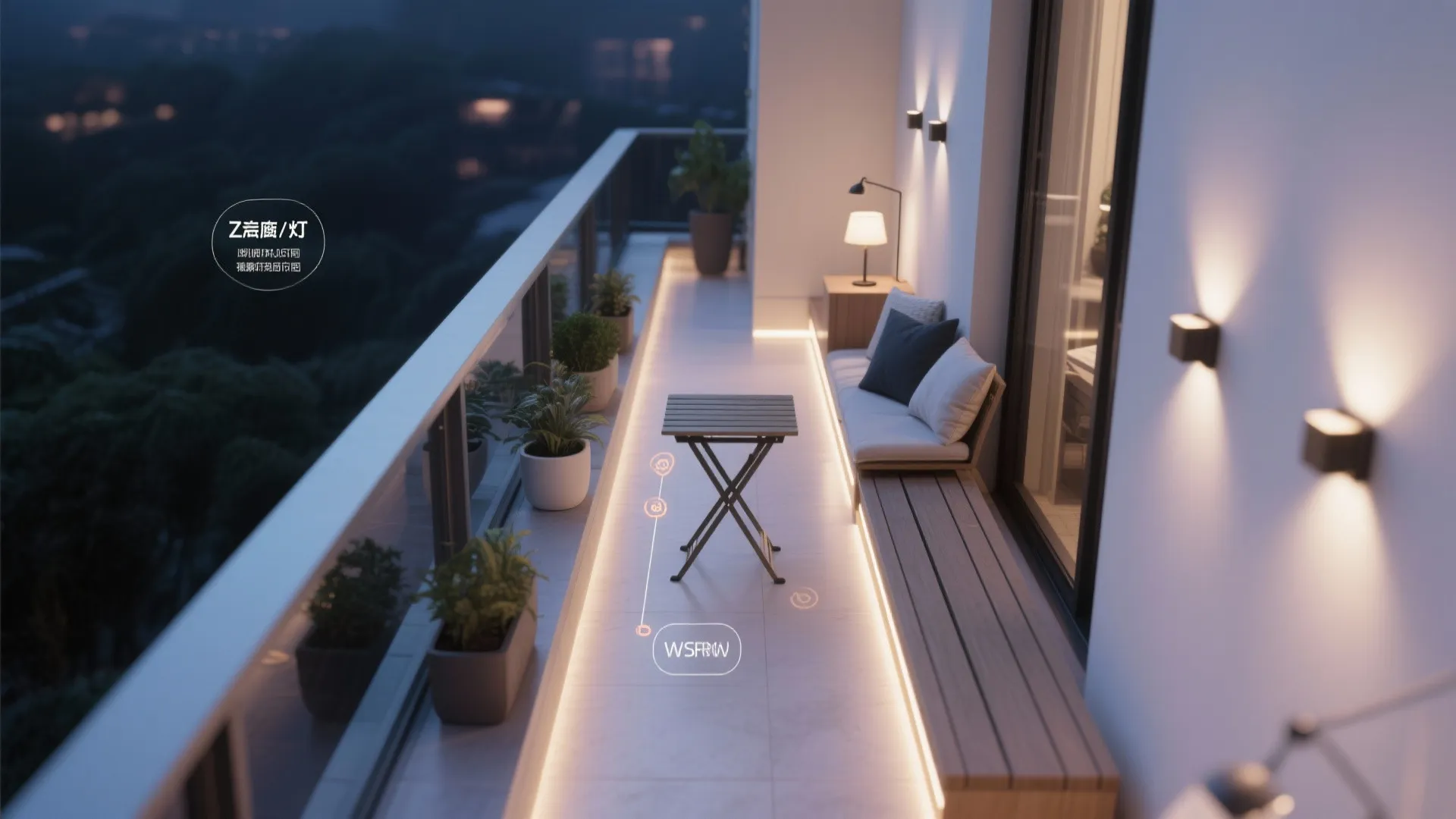 3) Zoned lighting: ambient, task, and sparkle