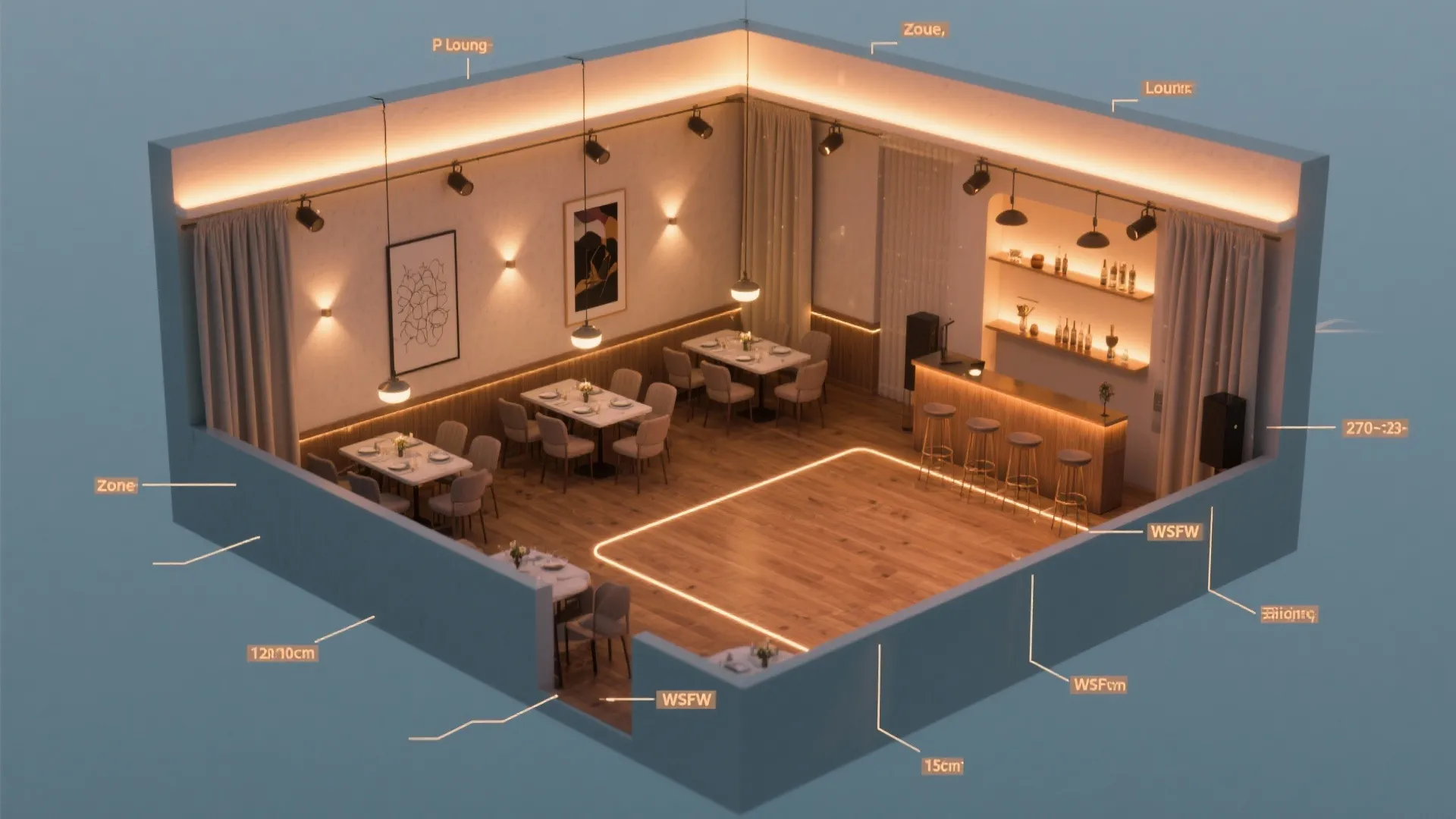 Layered Lighting That Shapes the Mood