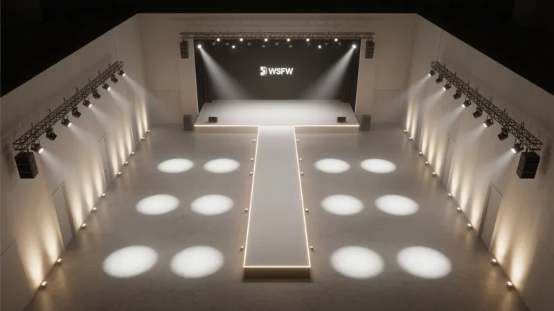 Modern Runway Event Space with Dramatic Lighting
