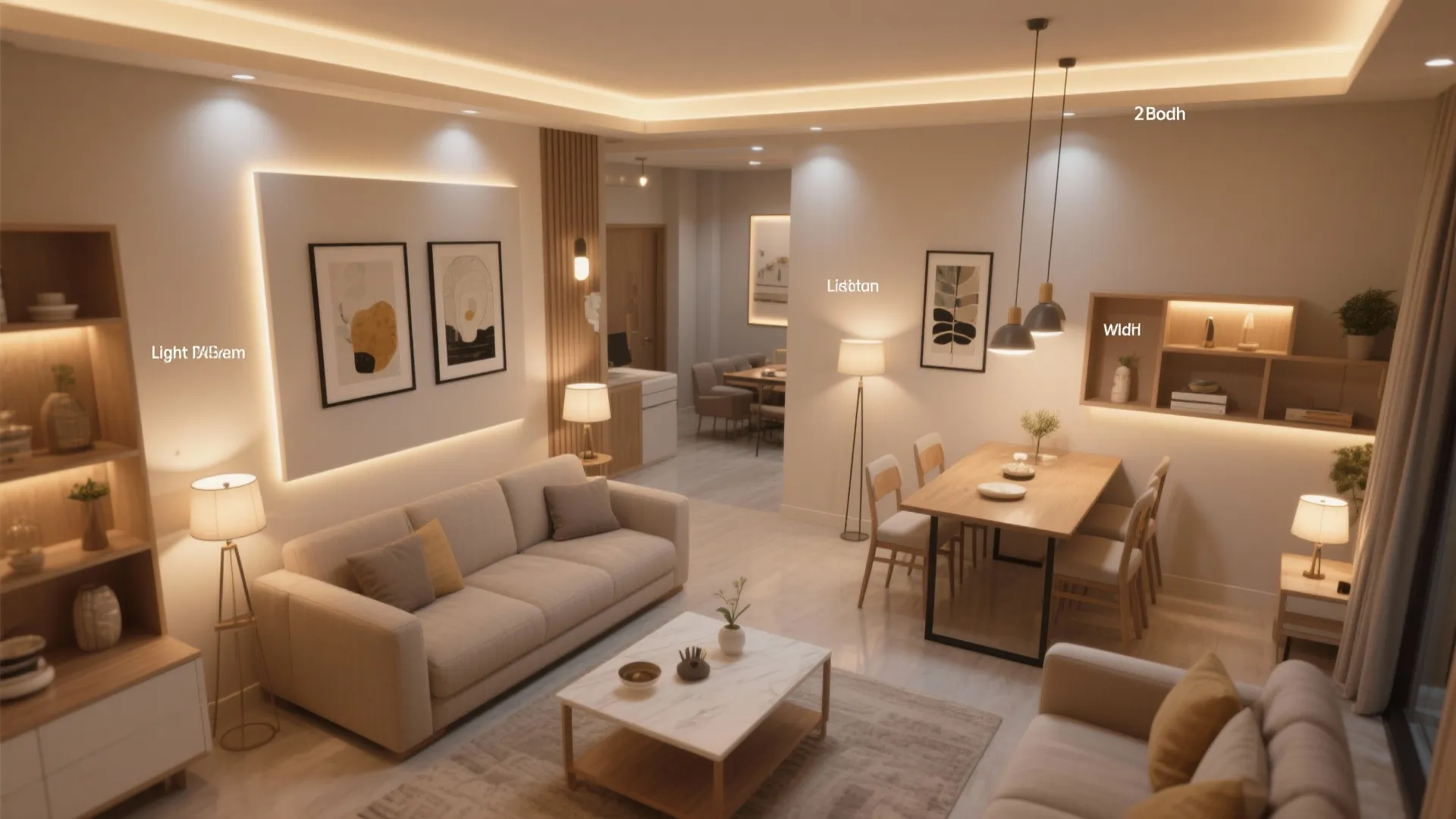 Light Layering in the Living-Dining