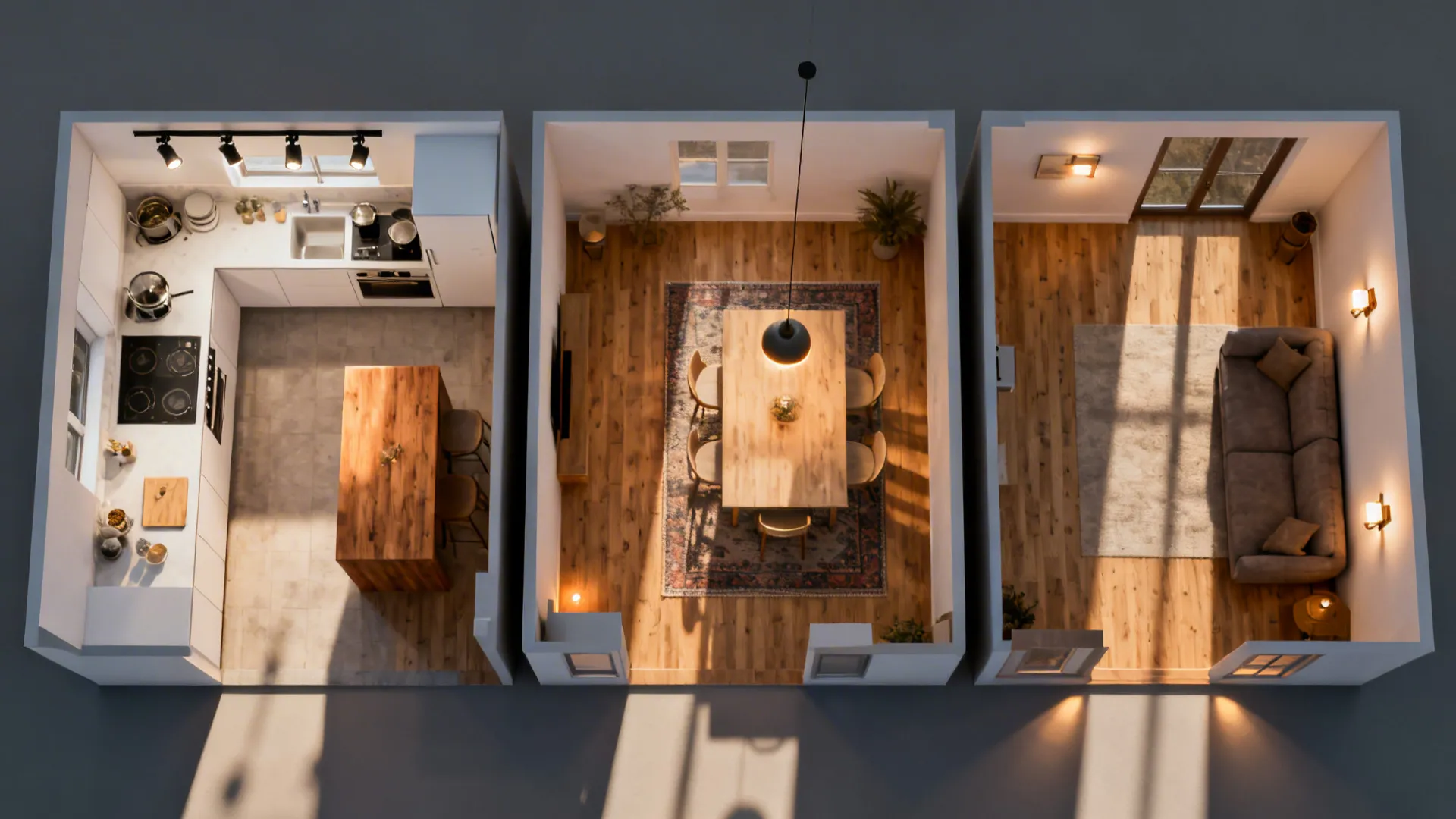 Light-first zoning with layered illumination