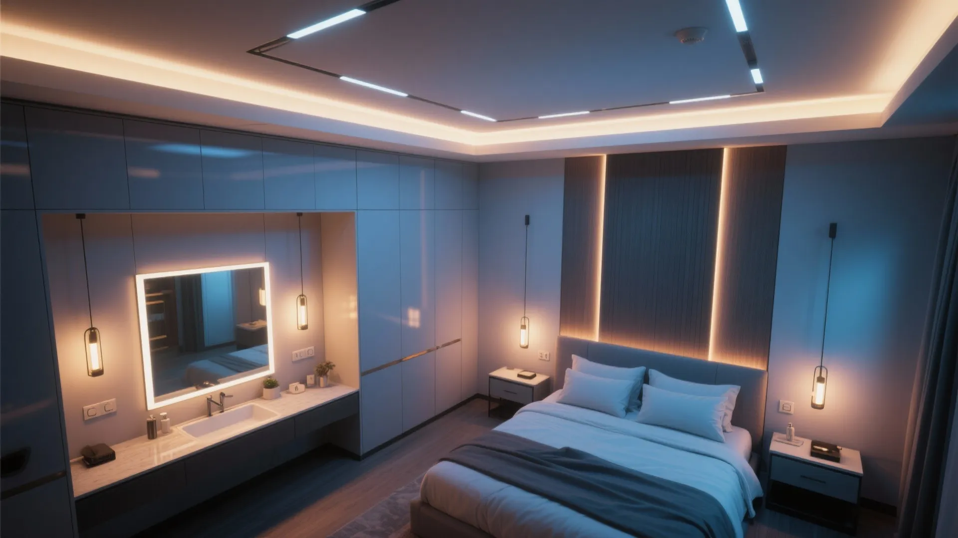 4. Zoned lighting and dimmers for mood control