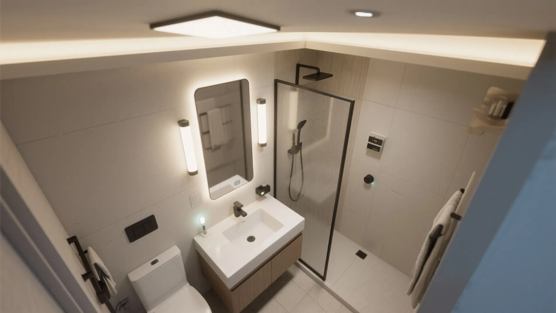 Moisture-Smart Materials and Layered Lighting