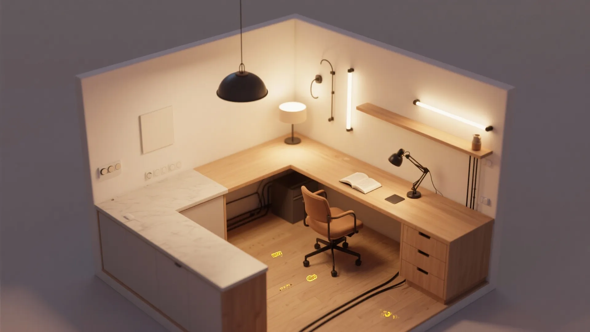 Layered Ambient + Task Lighting