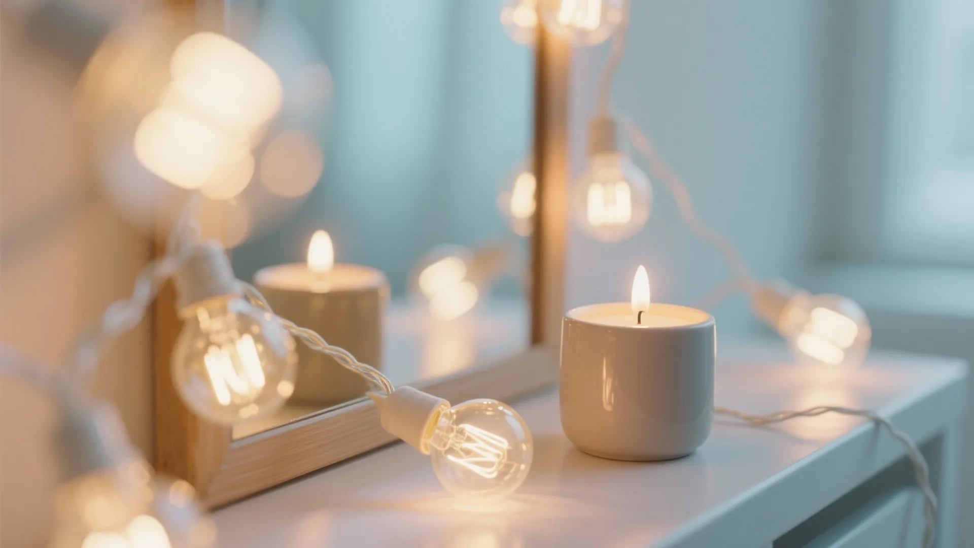 Layered Lighting + Photo Corners That Glow