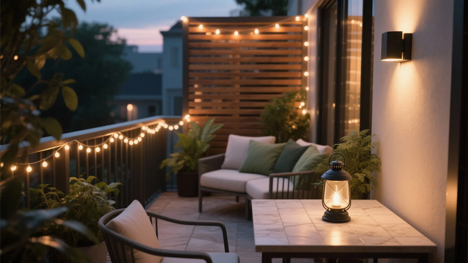 Layered Lighting + Privacy Screens