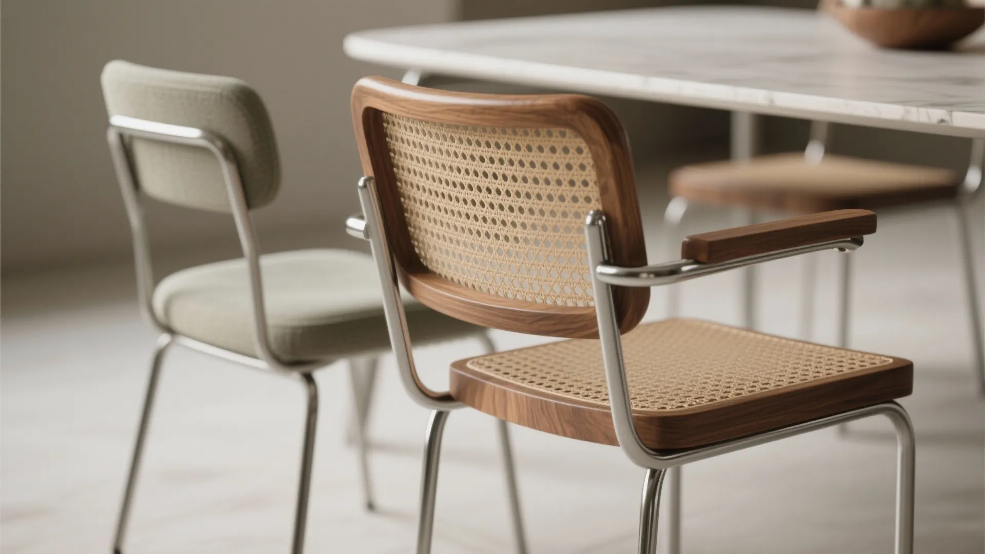 5. Lightweight mixed-material chairs
