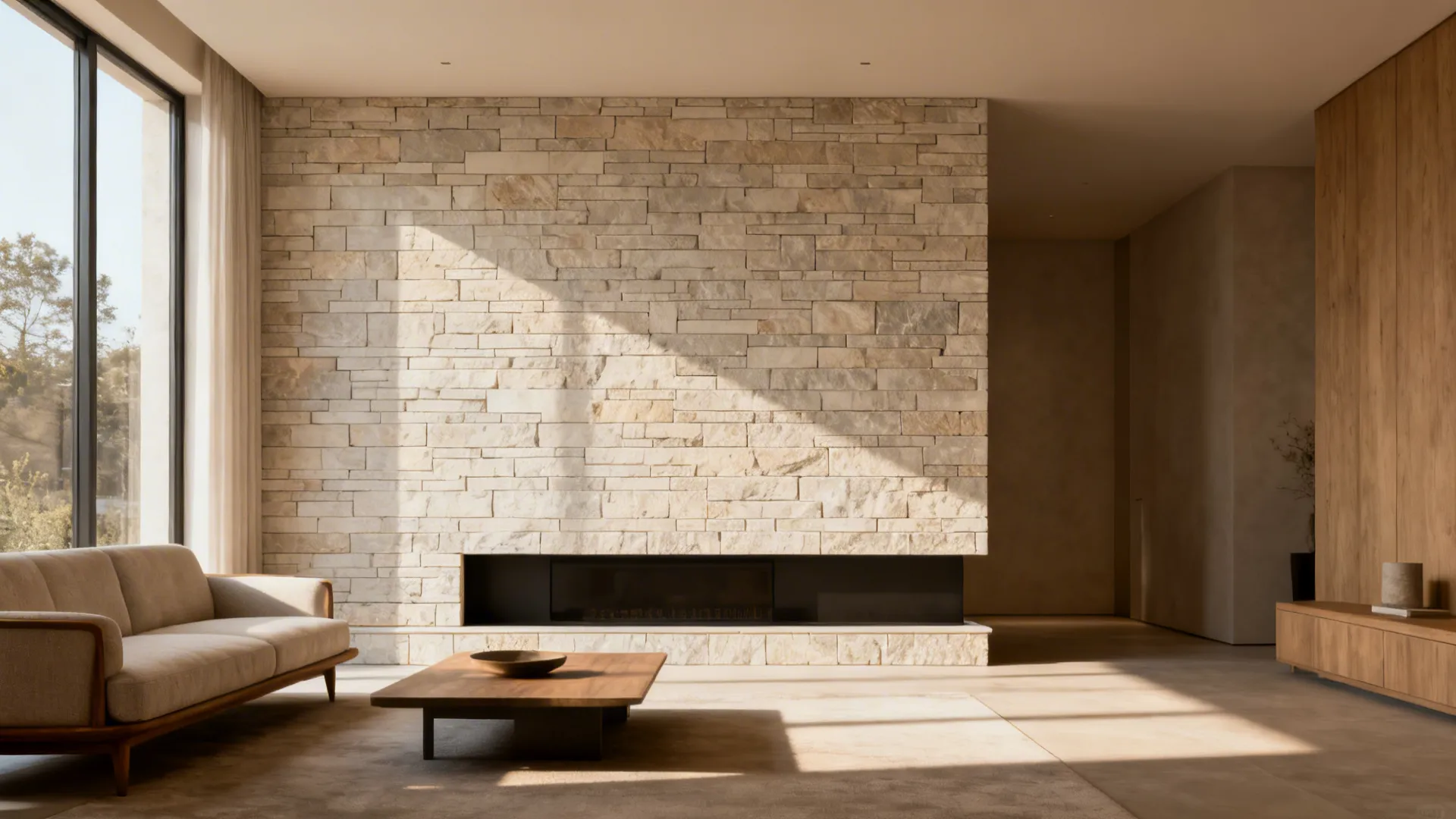 Stone Wall Tiles: 5 Living Room Ideas: Small changes, big impact — stone tile ideas to transform your living room
