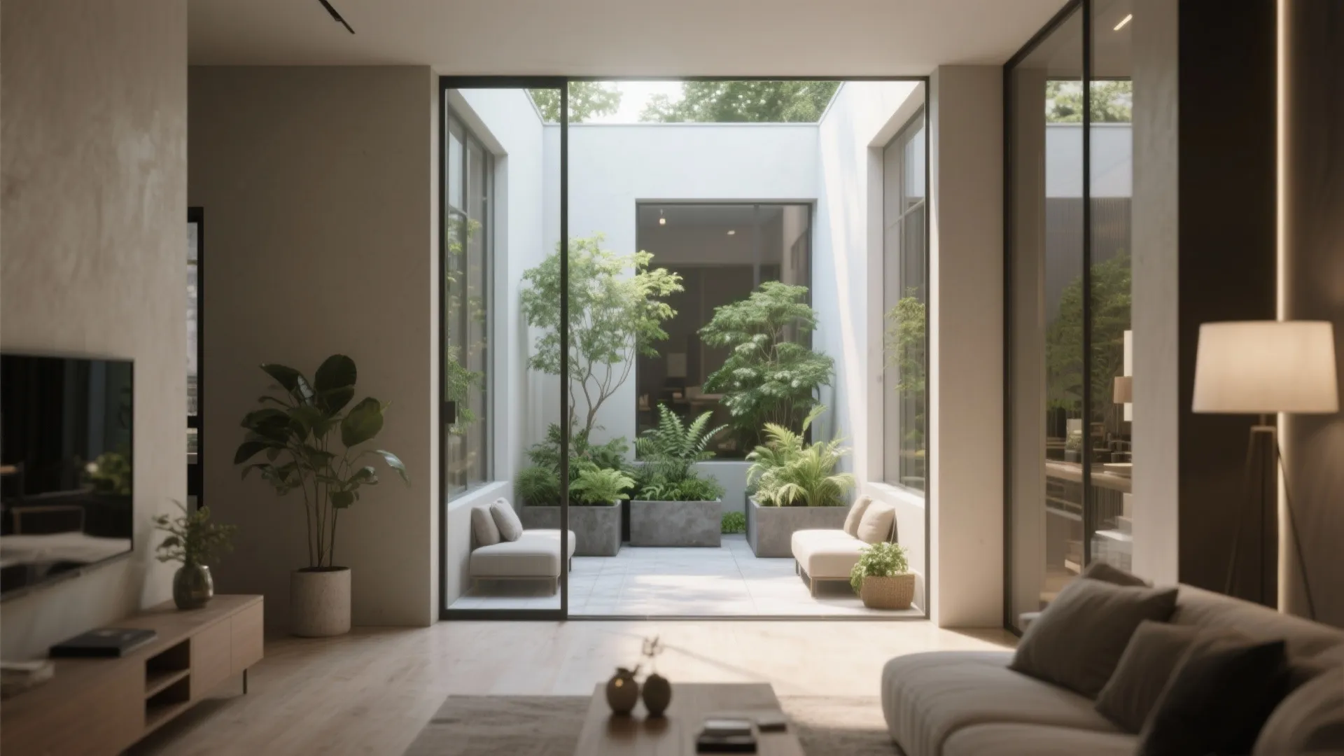 5. Courtyard or Lightwell-Centered Plan