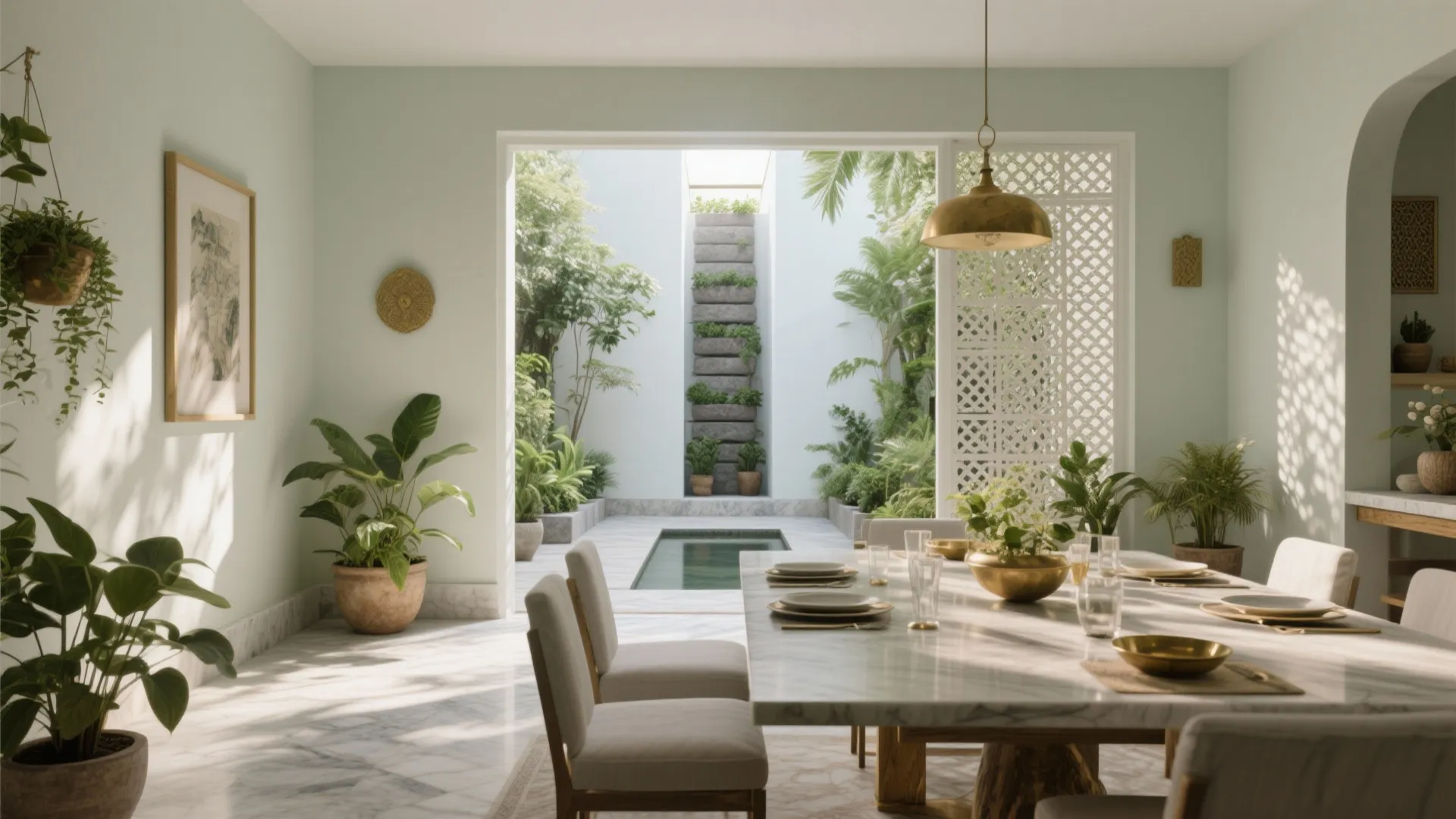 Lightwells and pocket courtyards for hot climates