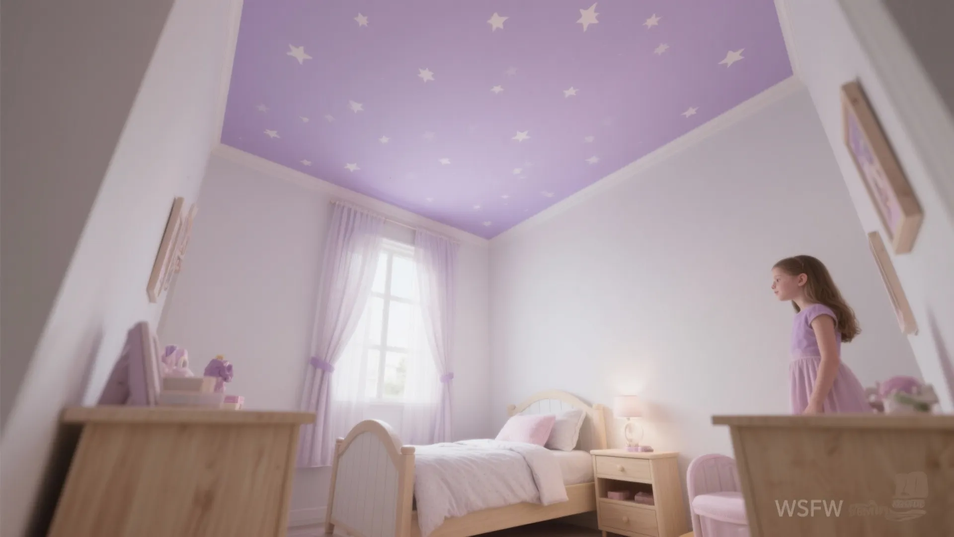 Painted Ceiling: The “Fifth Wall” (Sky, Lilac Mist, or Soft Seafoam)