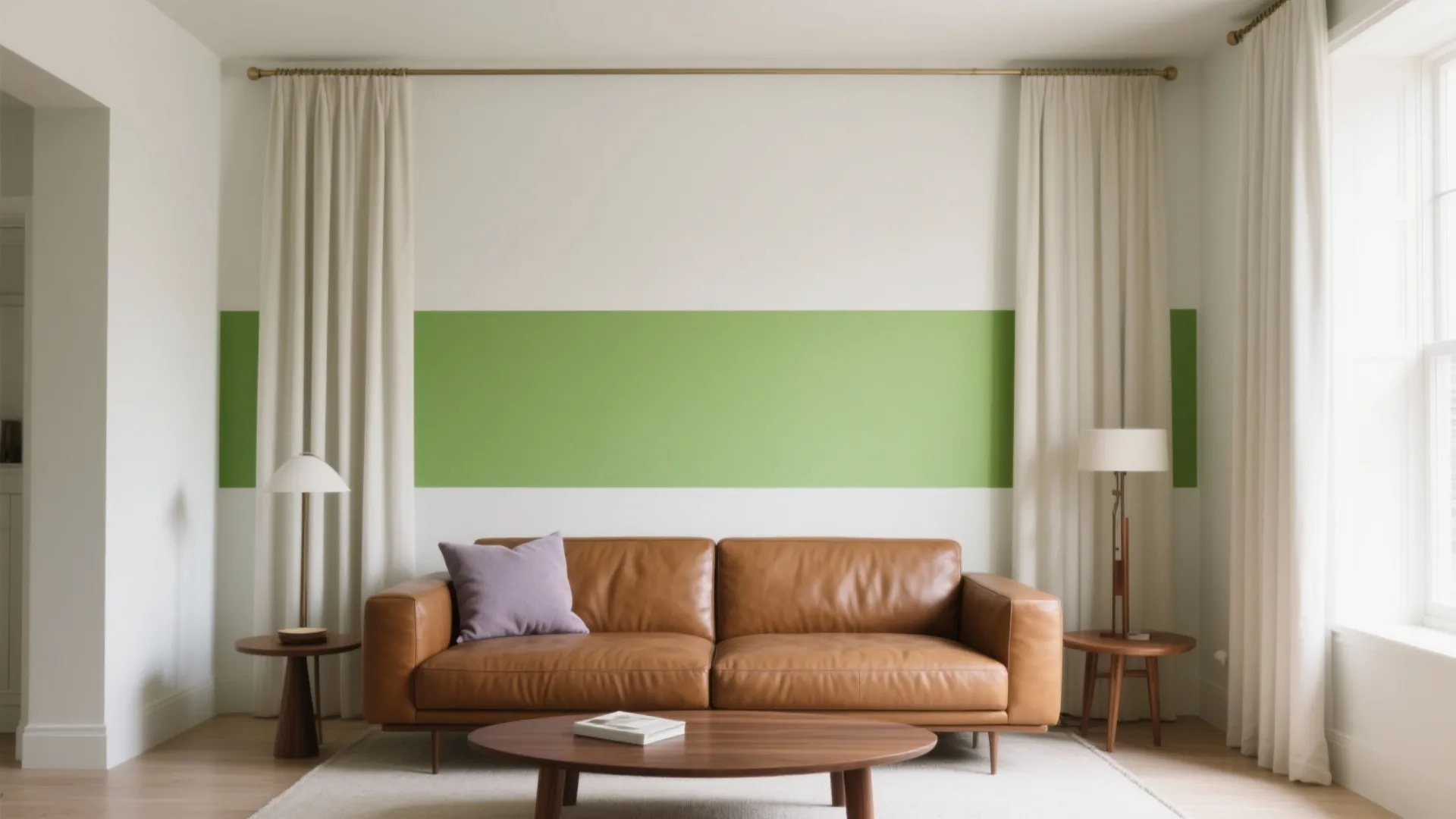 Lime Green Accent Wall & Color Blocking
