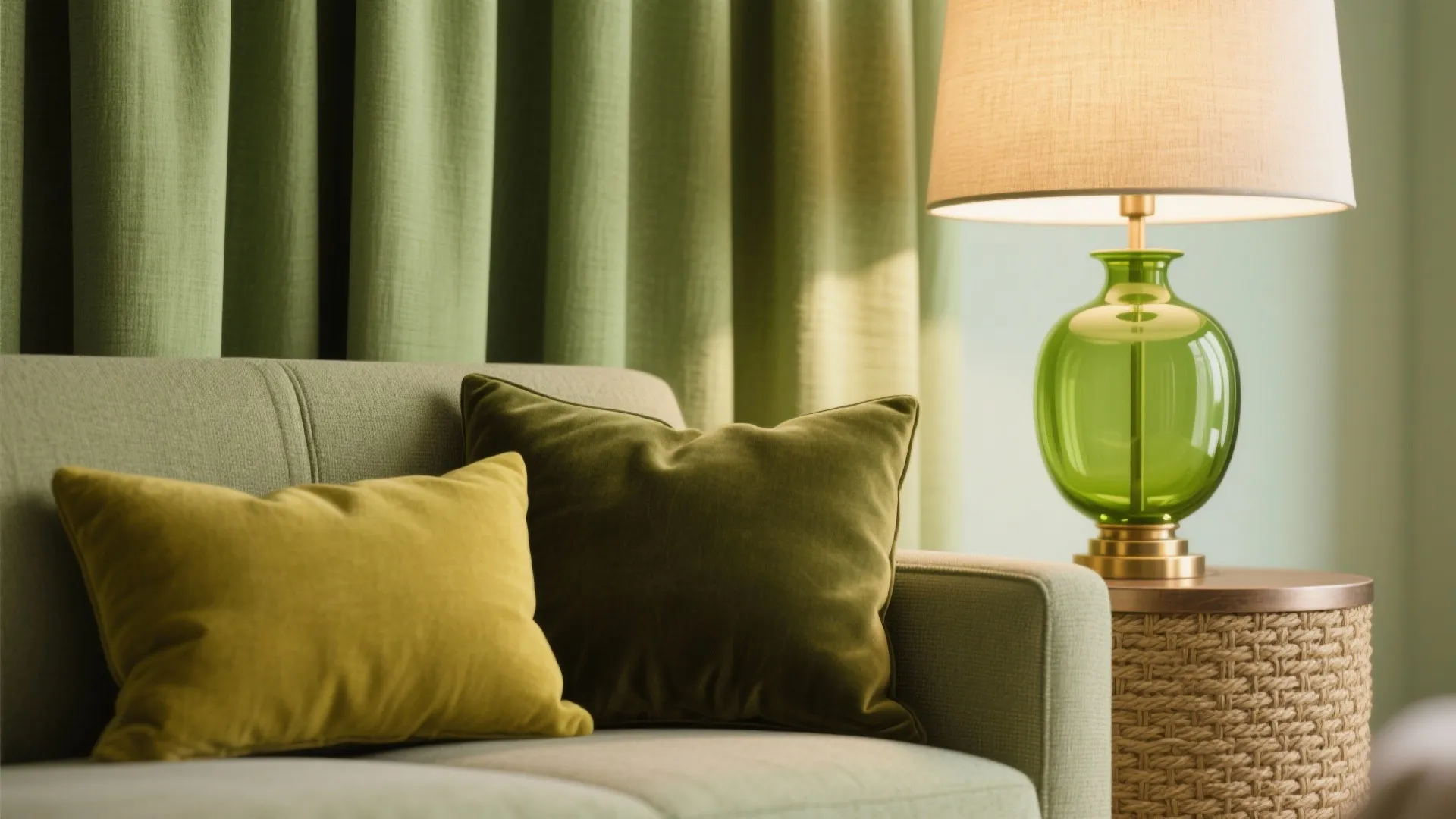 5) Layered Textures, Lighting, and Tone-on-Tone Greens