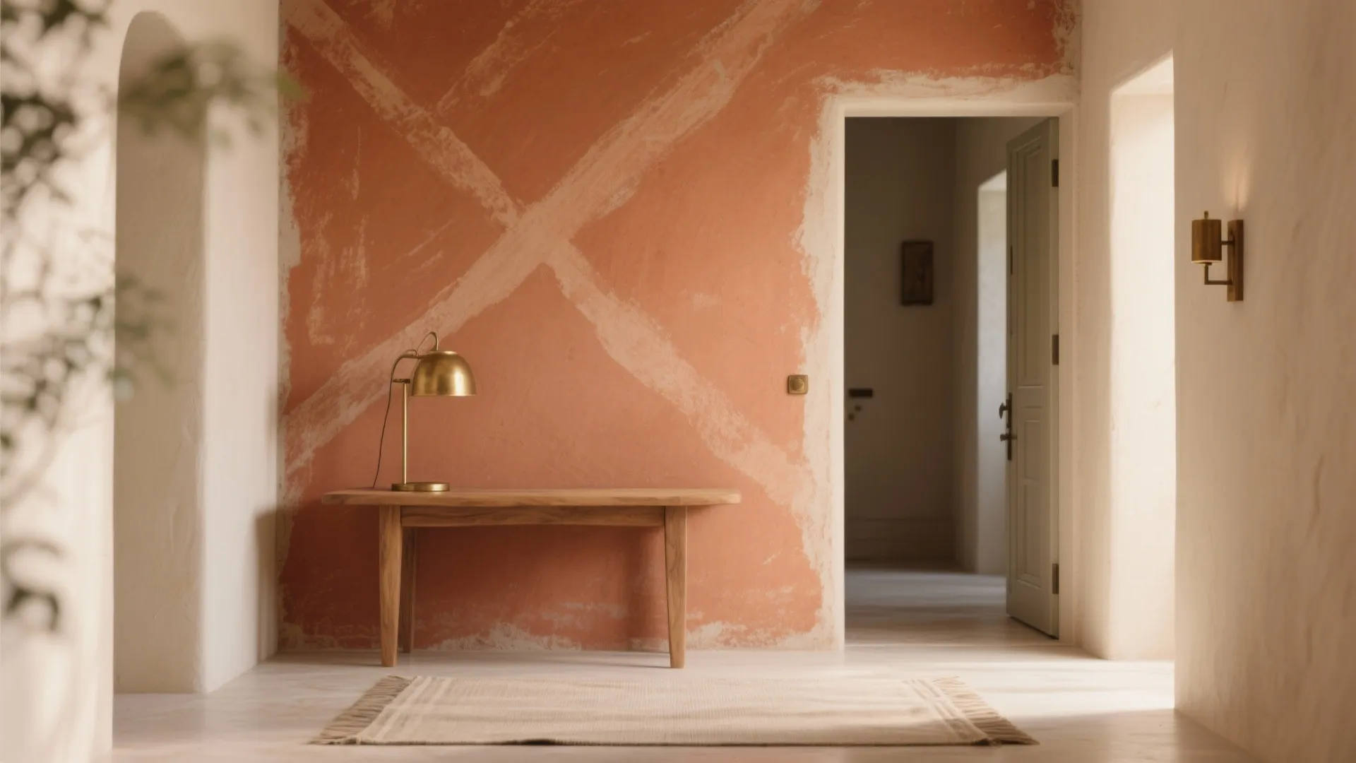 Terracotta Limewash Accent Wall