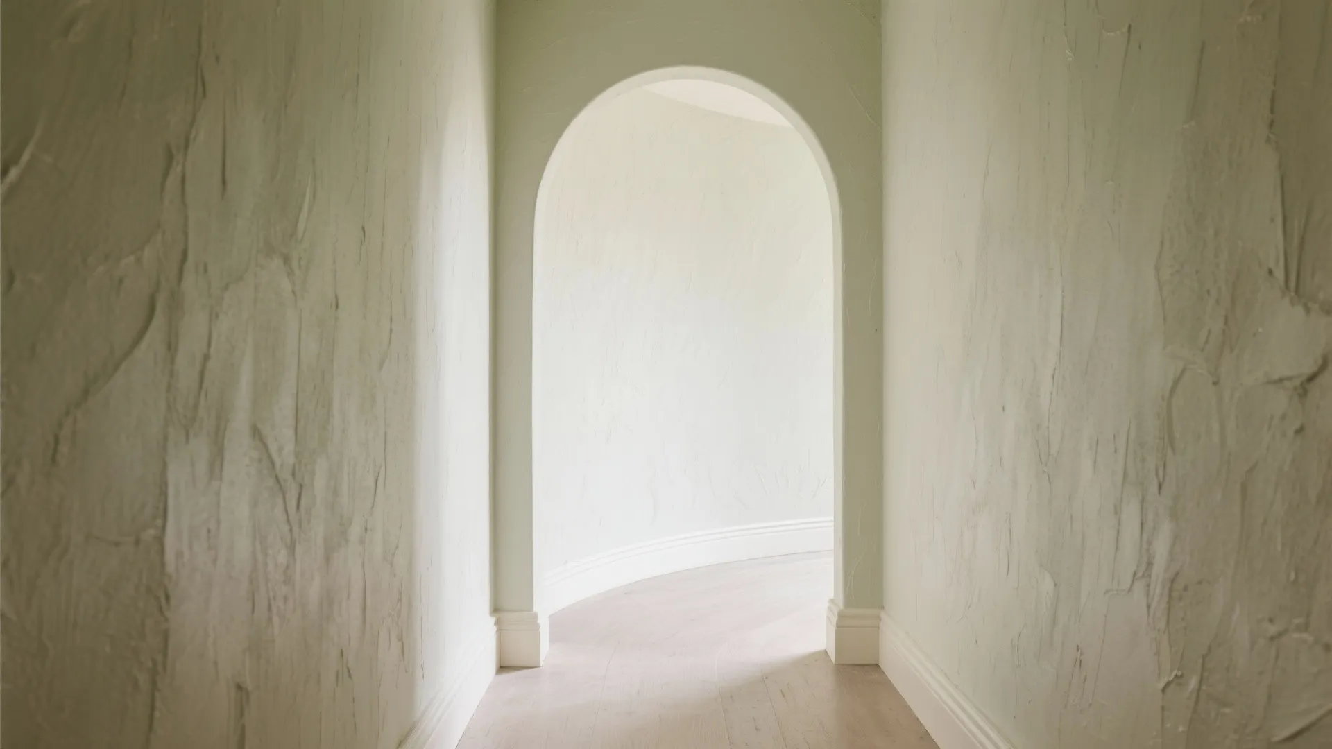 Textured Limewash Archway with Skirting Continuity