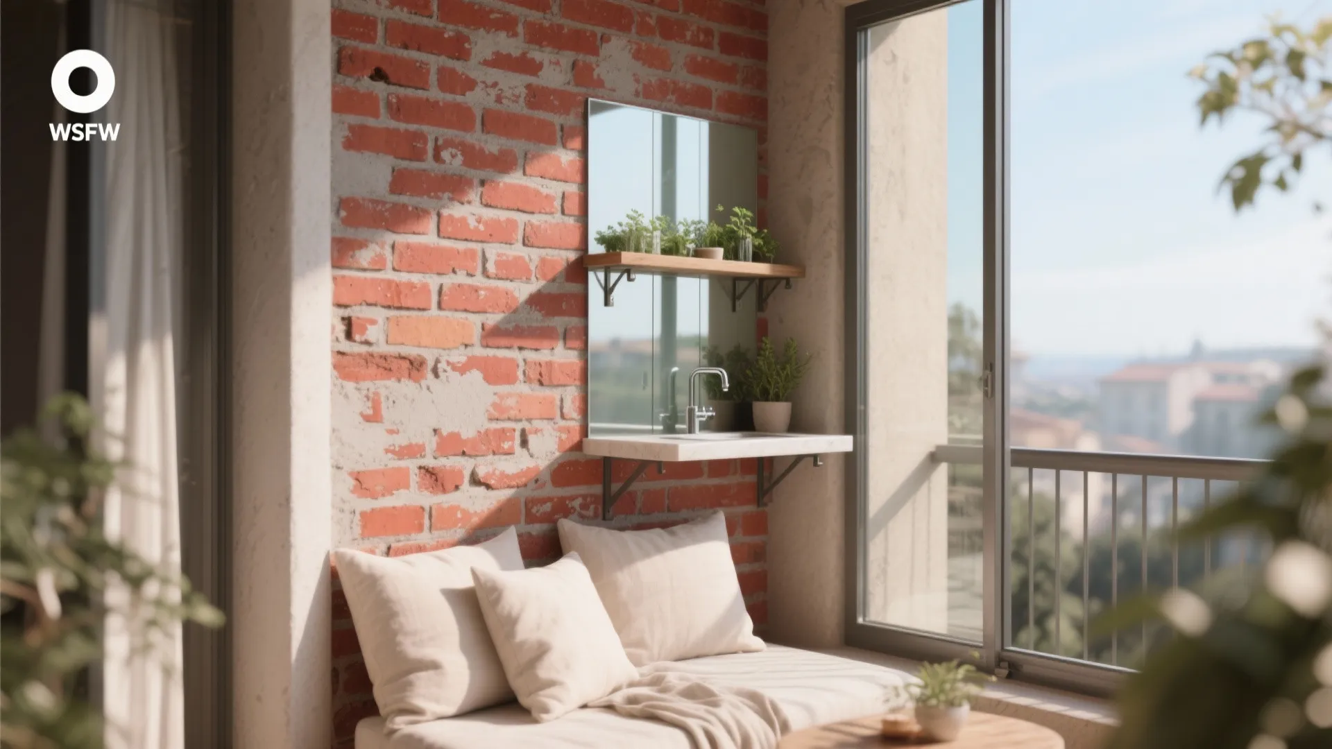 Exposed Brick With Soft Limewash