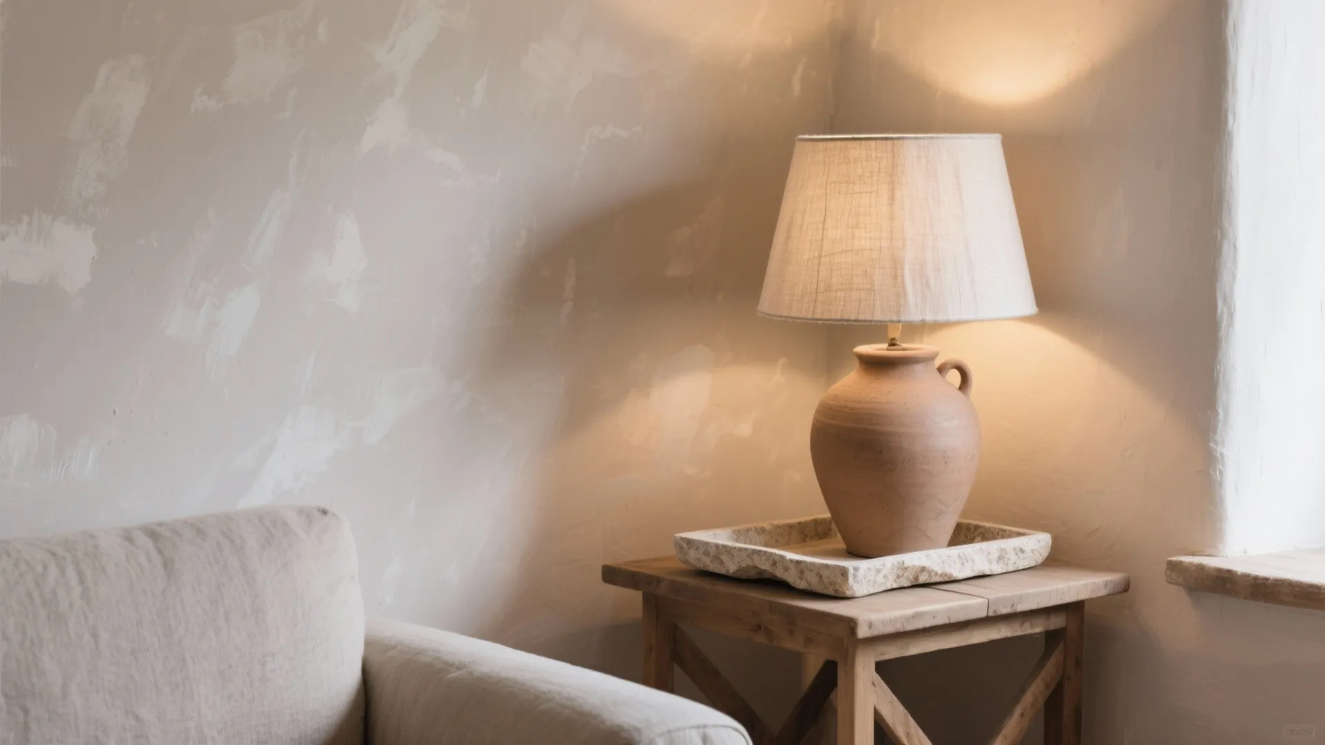 2) Stone, Clay, and Limewash Walls