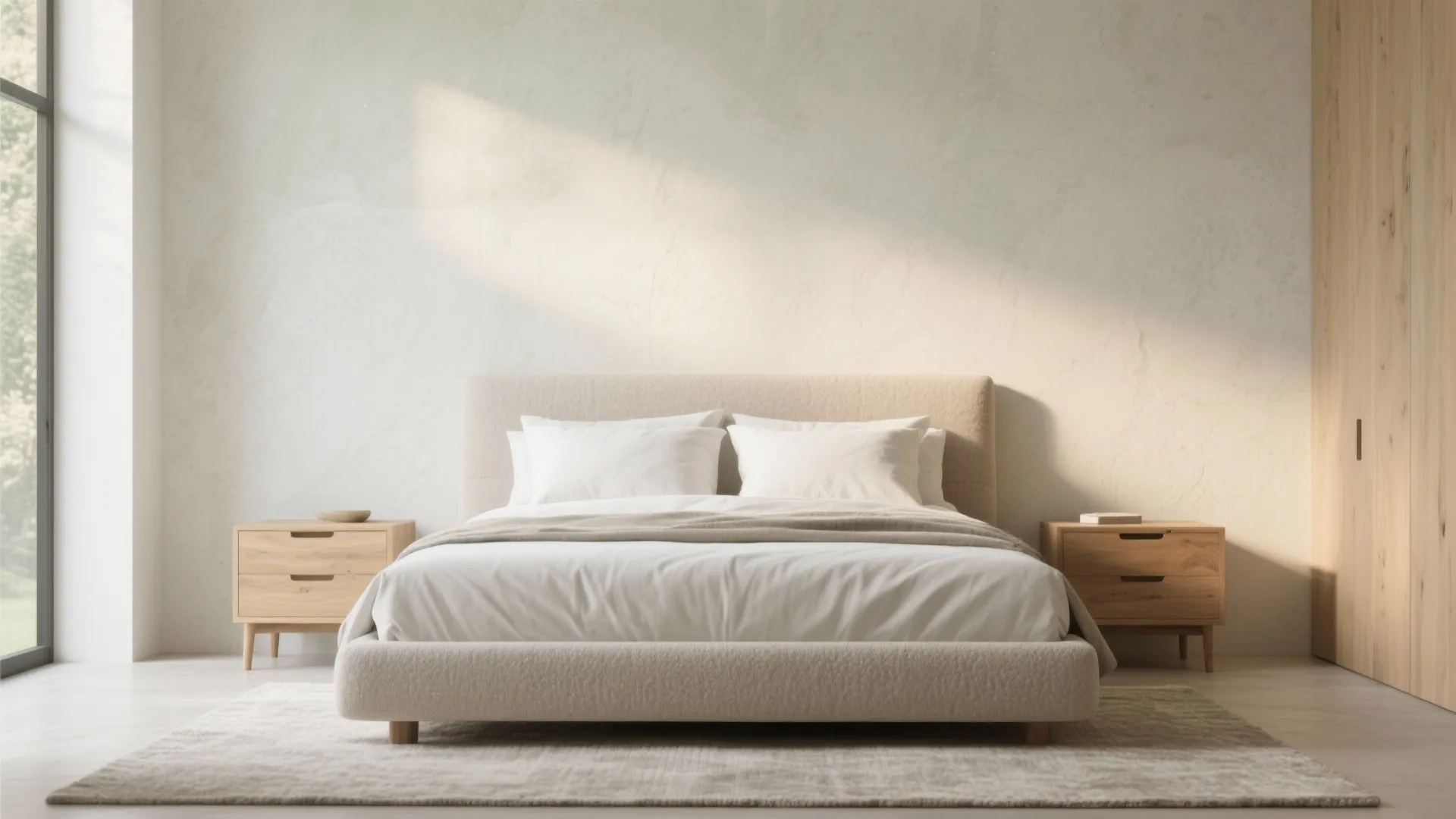 Textured Feature Wall with Calm Finishes